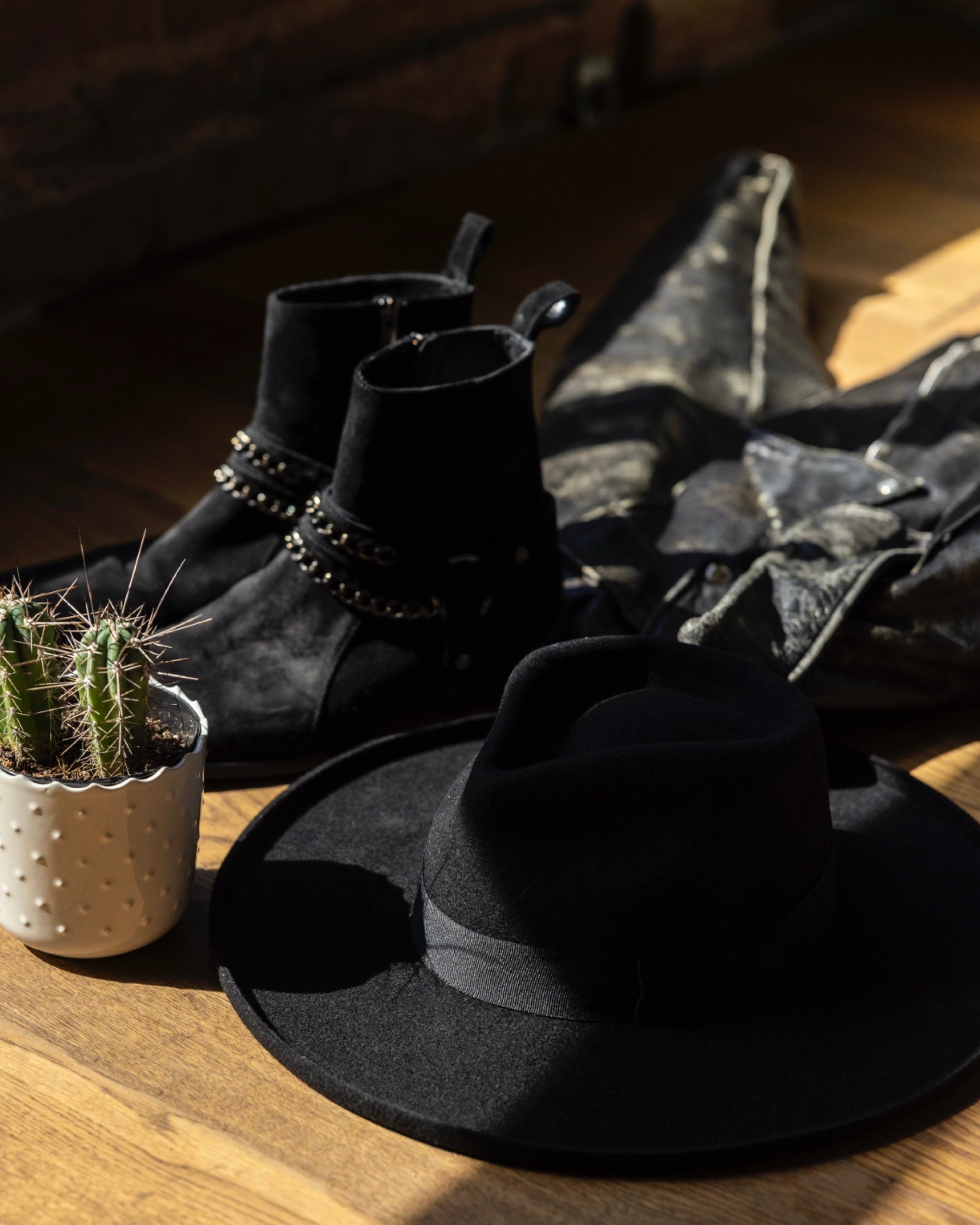 Pecos Pencil Brim Hat - Soot Black