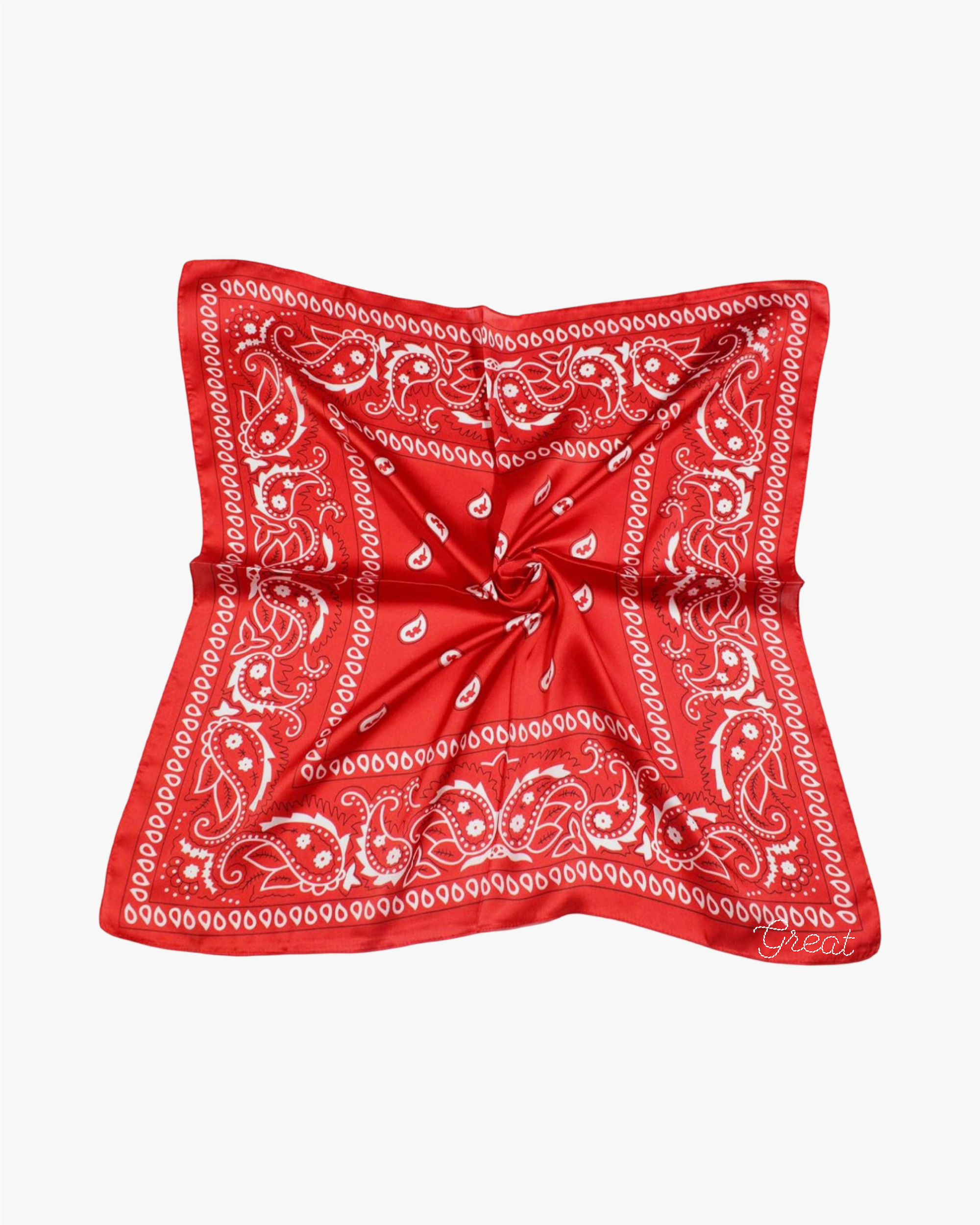 Silk Bandana Scarf (Traditional Pattern)