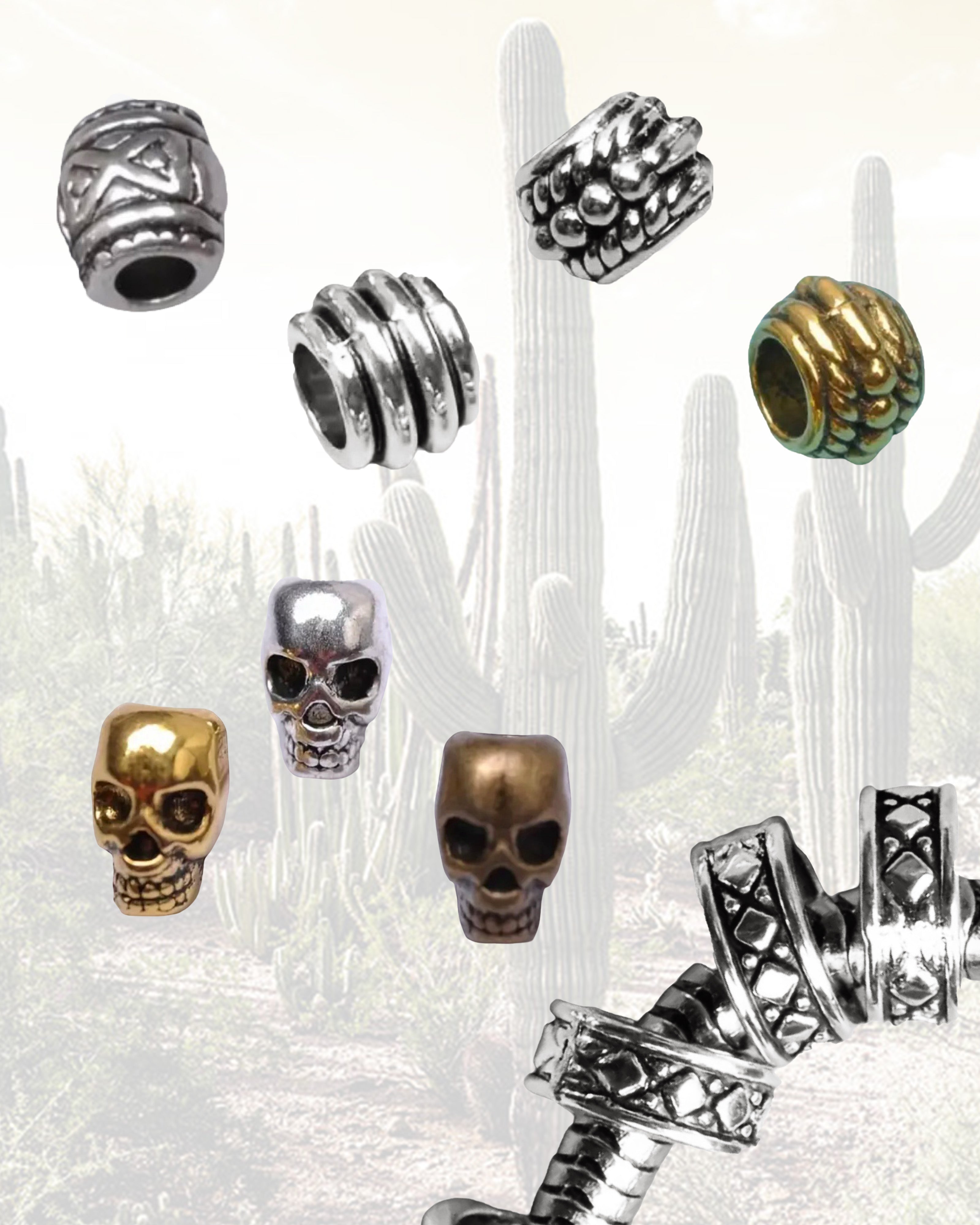 3 Metallic Beads Hat Accessories