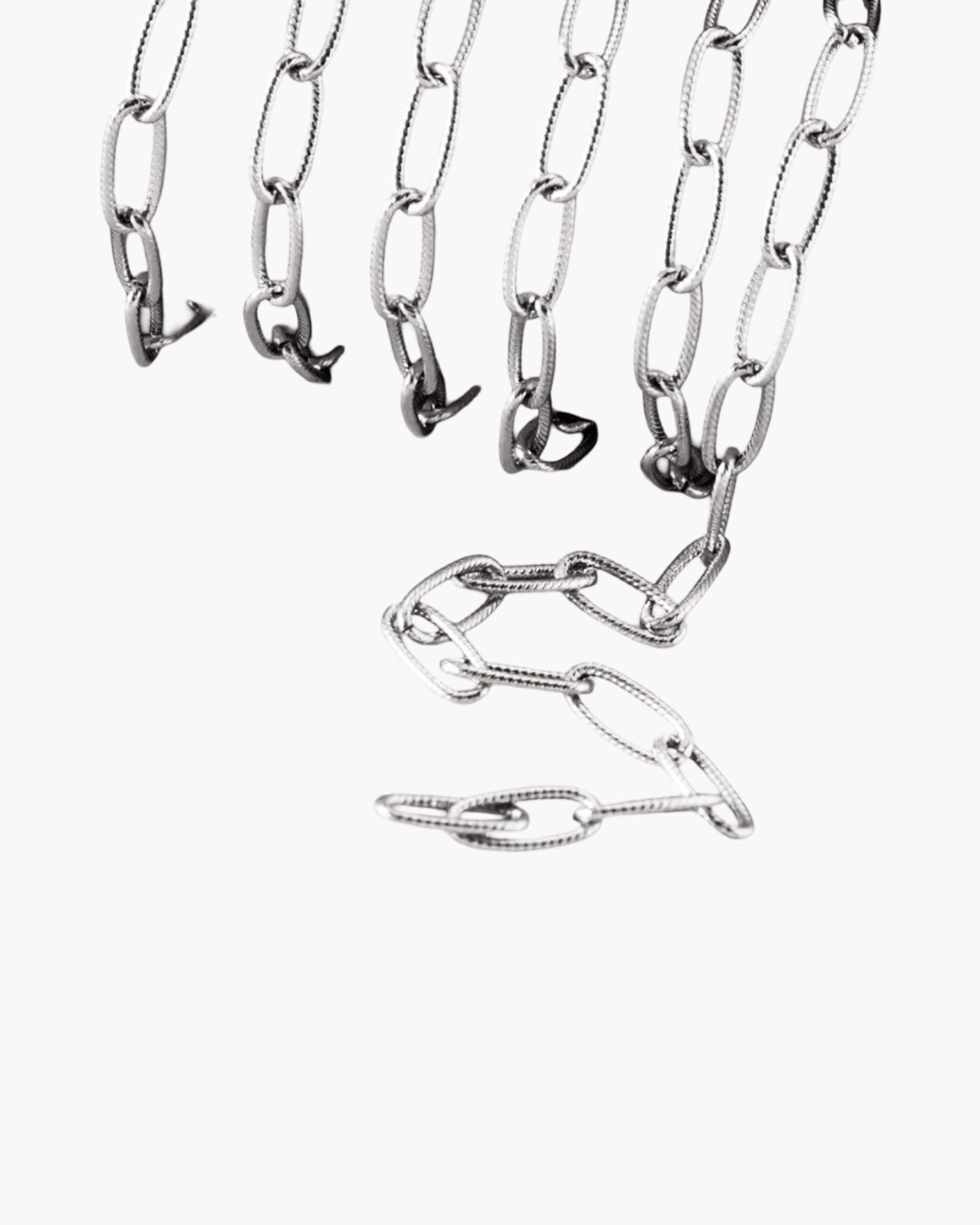 Rigged Silver Link Chain Hat Accessory