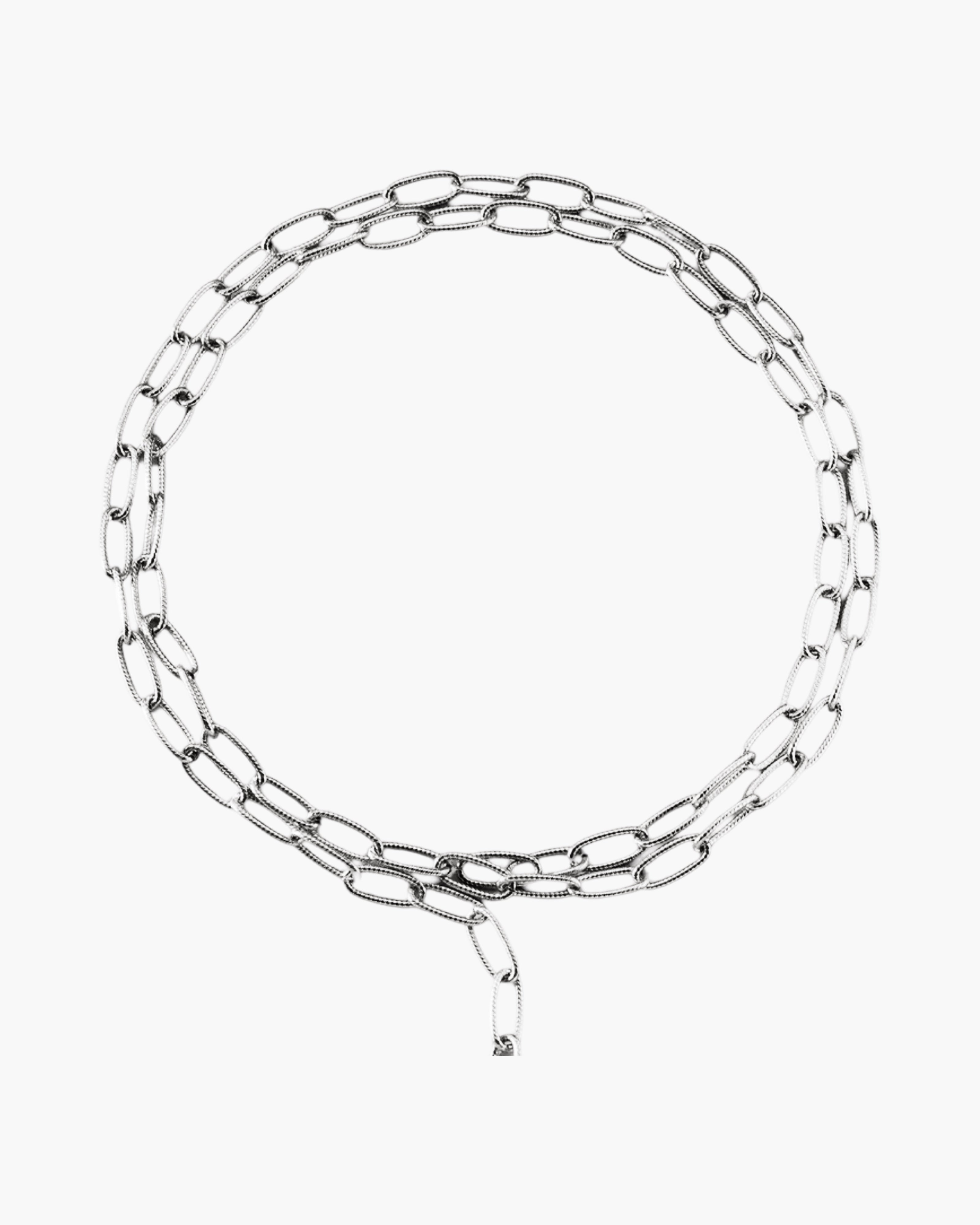 Rigged Silver Link Chain Hat Accessory