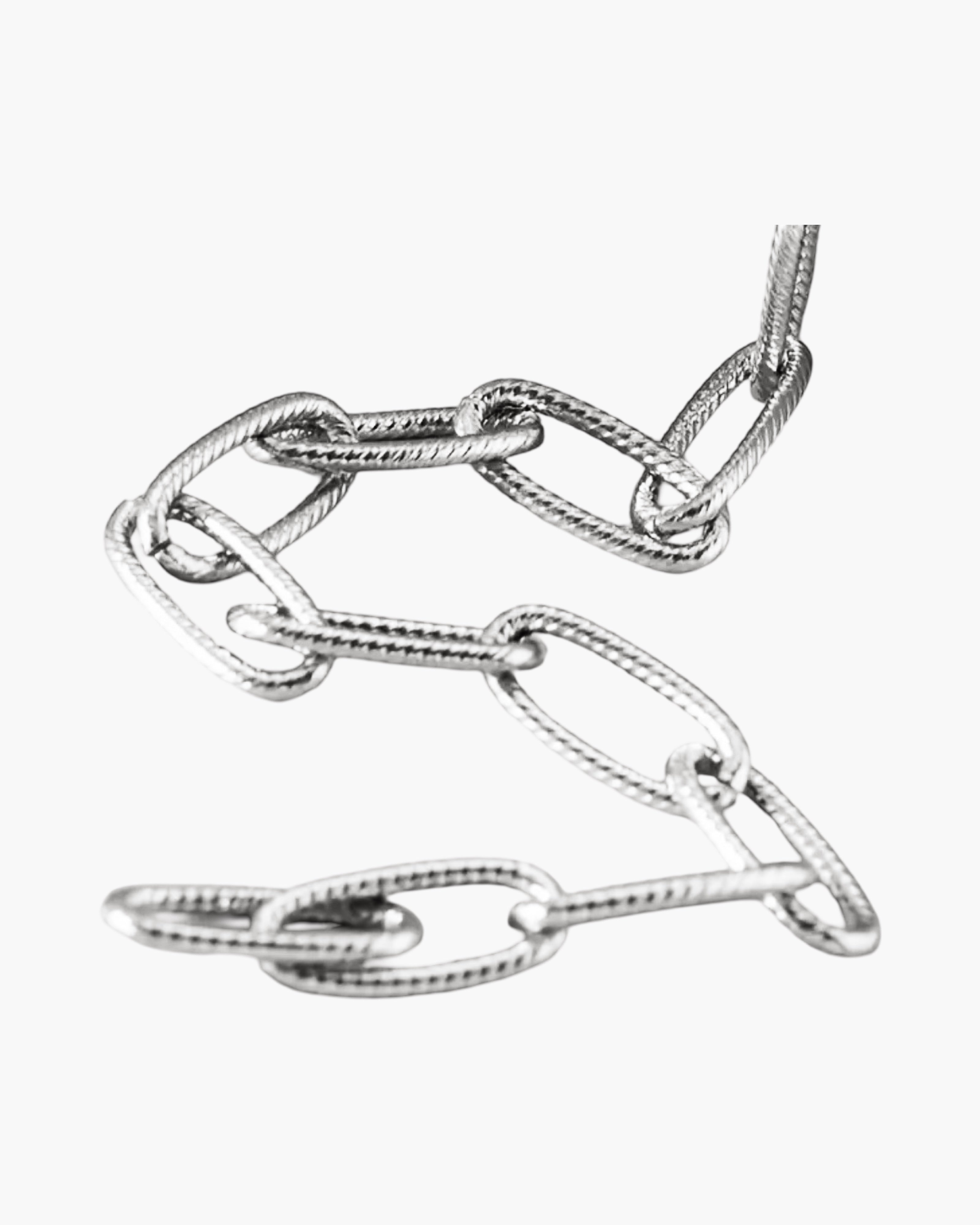 Rigged Silver Link Chain Hat Accessory