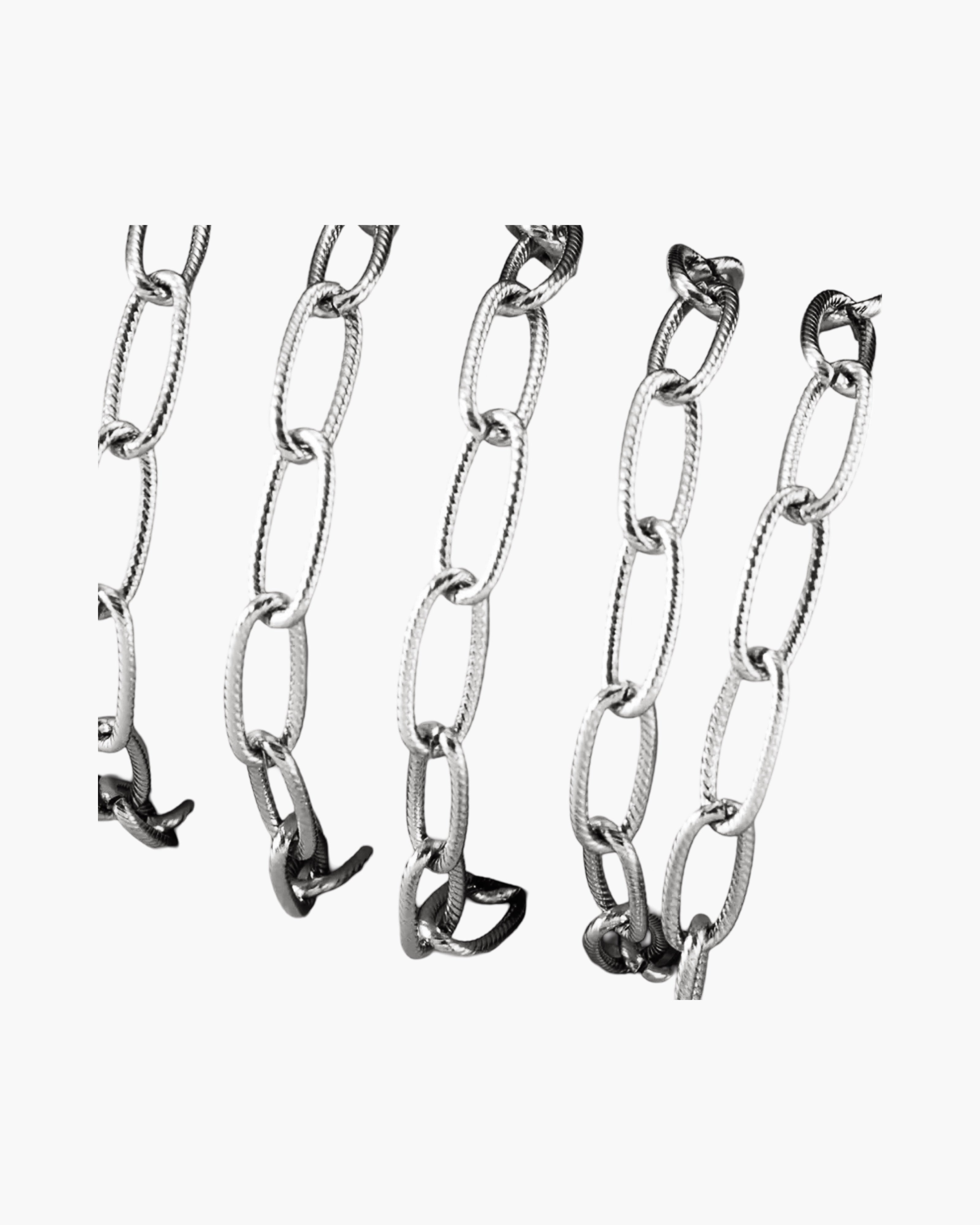 Rigged Silver Link Chain Hat Accessory