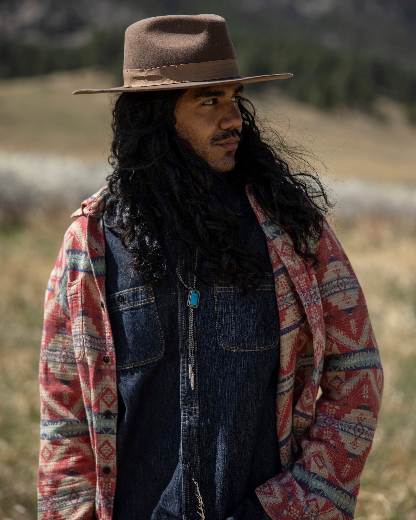 Wide Brim Rancher Hat - Russet