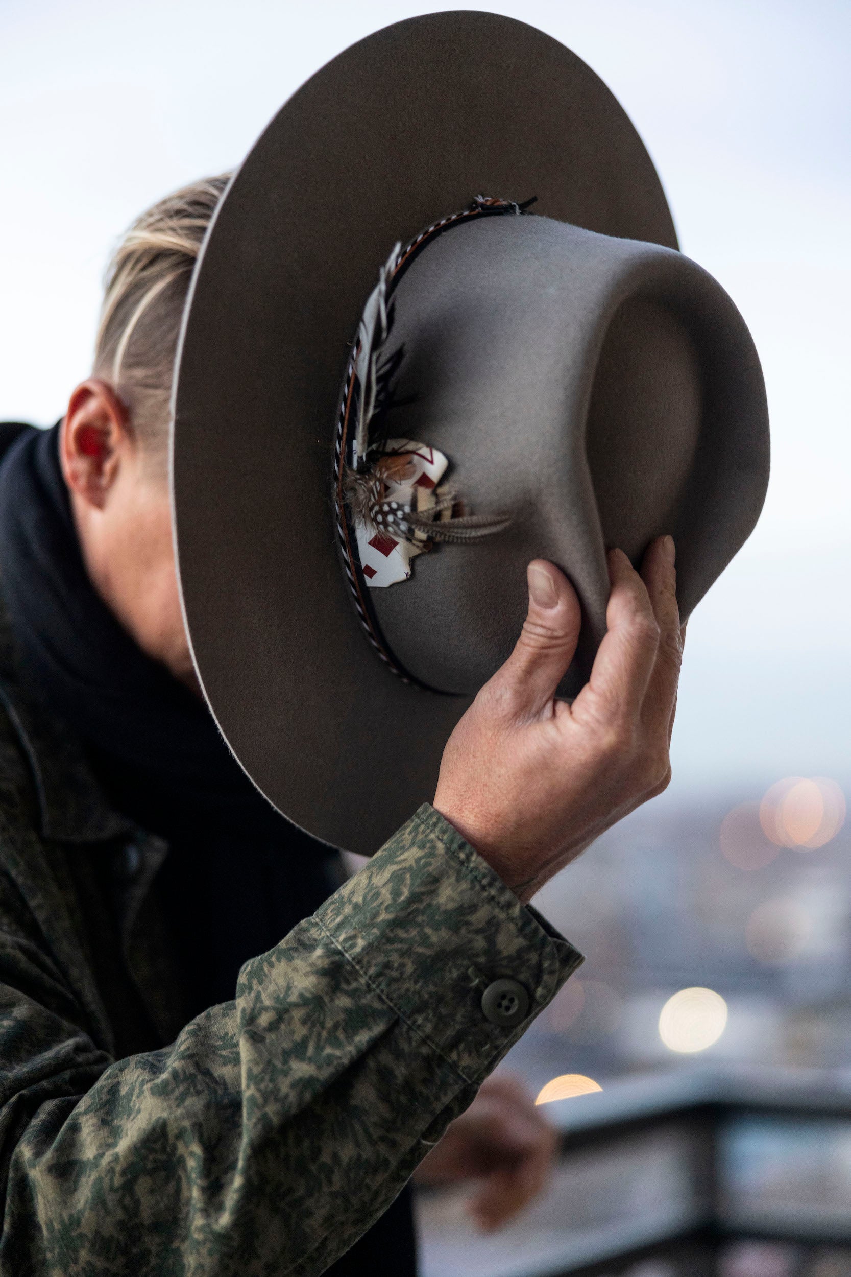 Wide Brim Rancher Hat - Ash