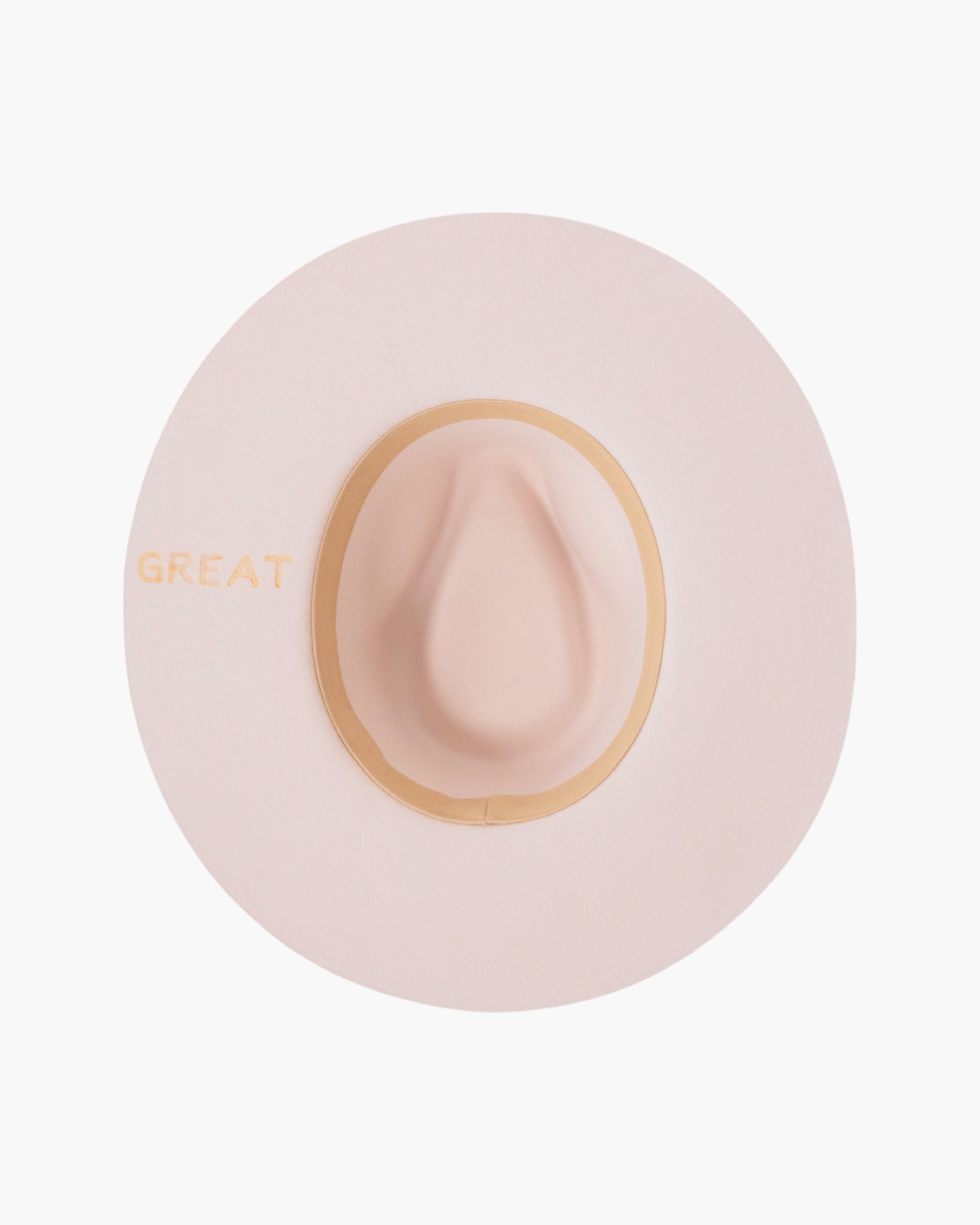 Wide Brim Rancher Hat - Blush