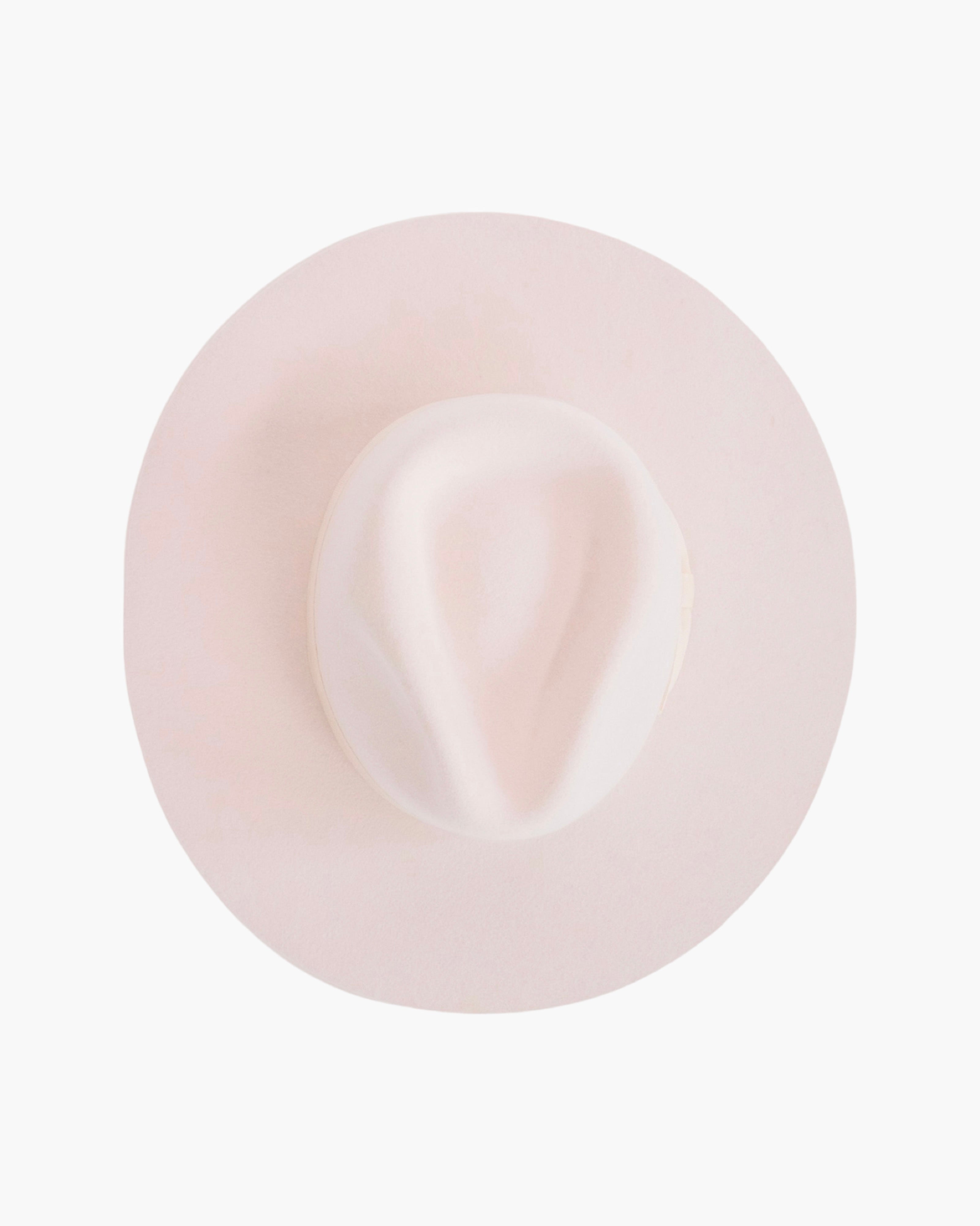 Wide Brim Rancher Hat - Blush