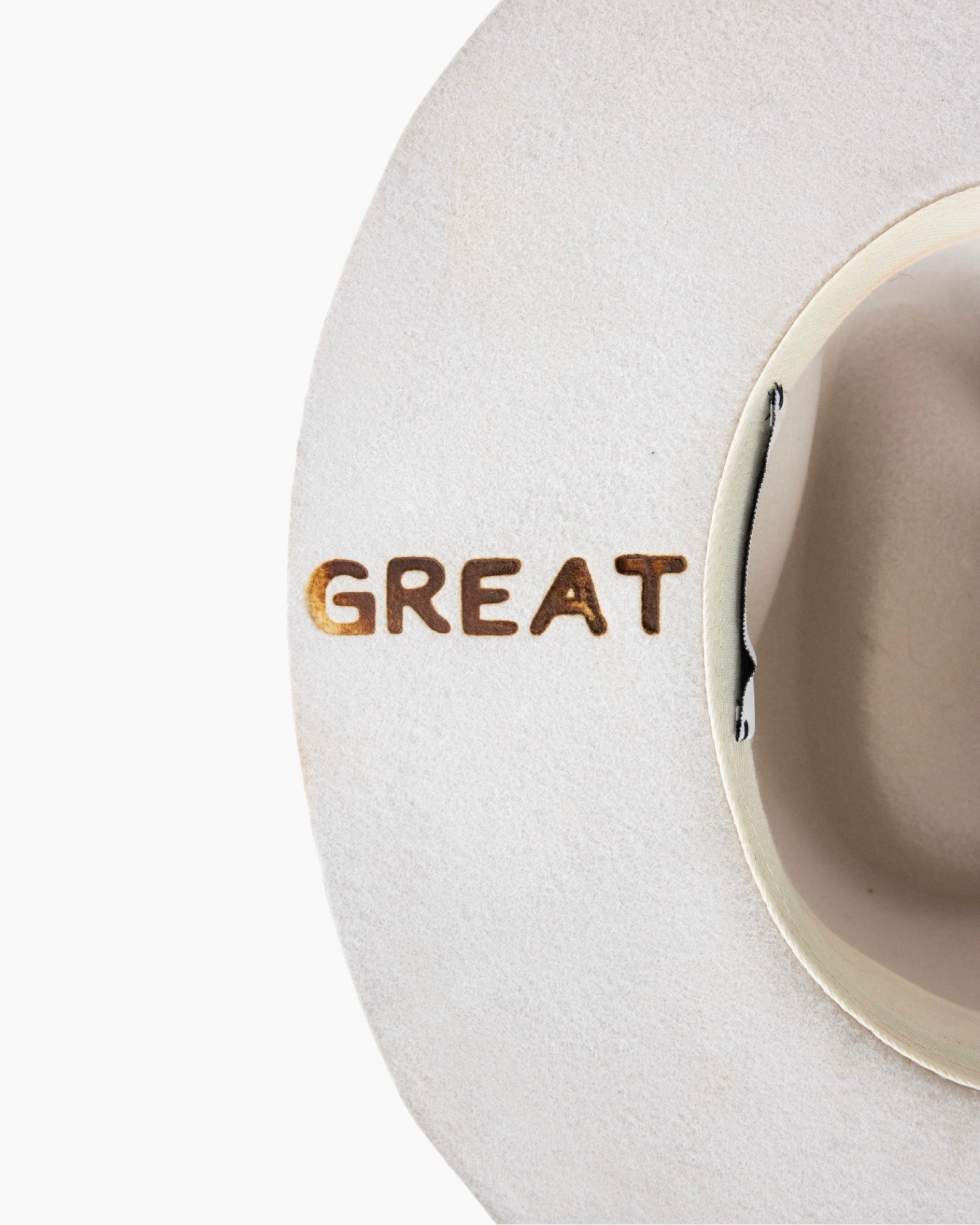 Wide Brim Rancher Hat - Bone