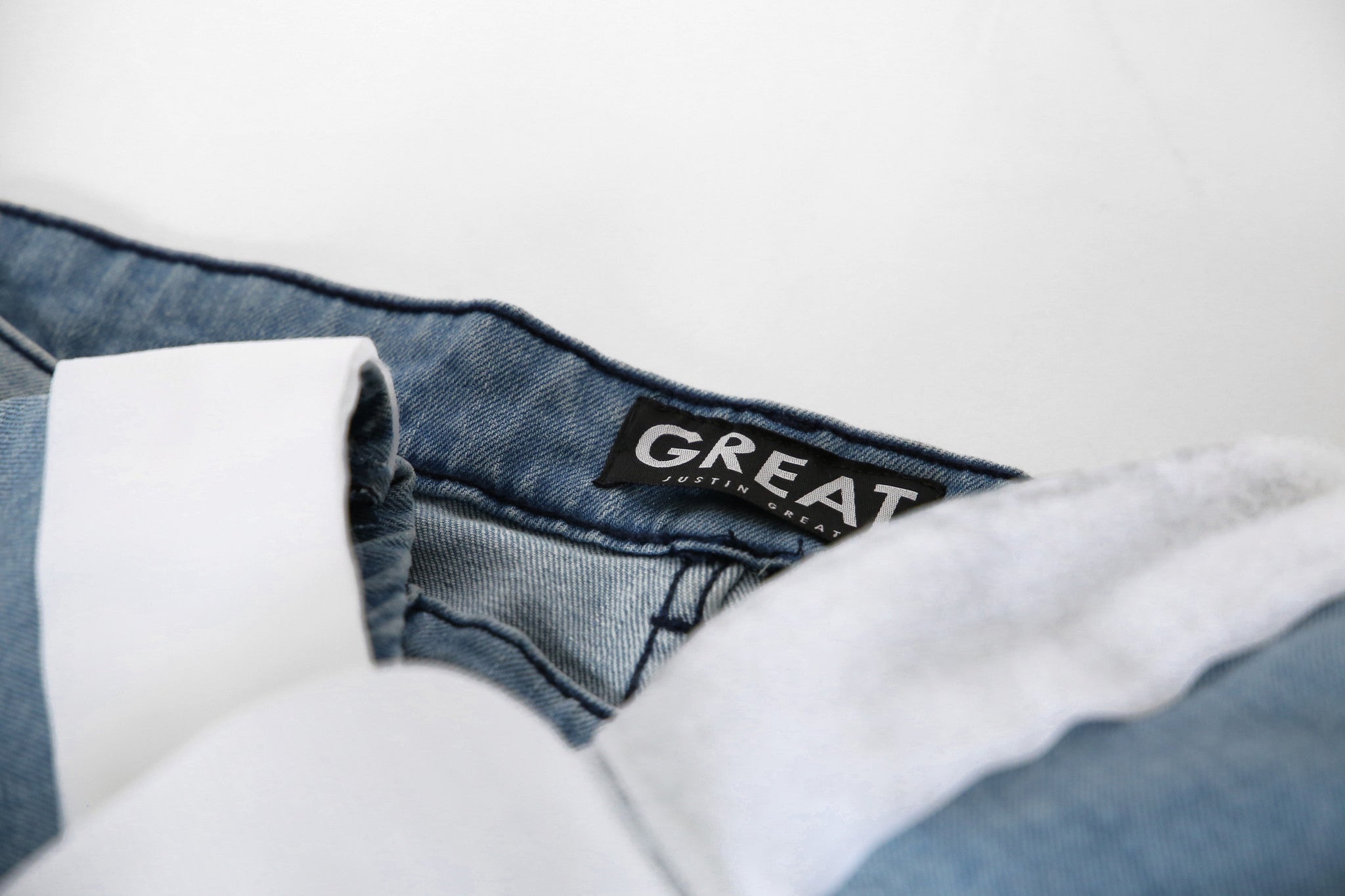 Slim Fit Auto-Taper Biker Jeans (Light Wash)