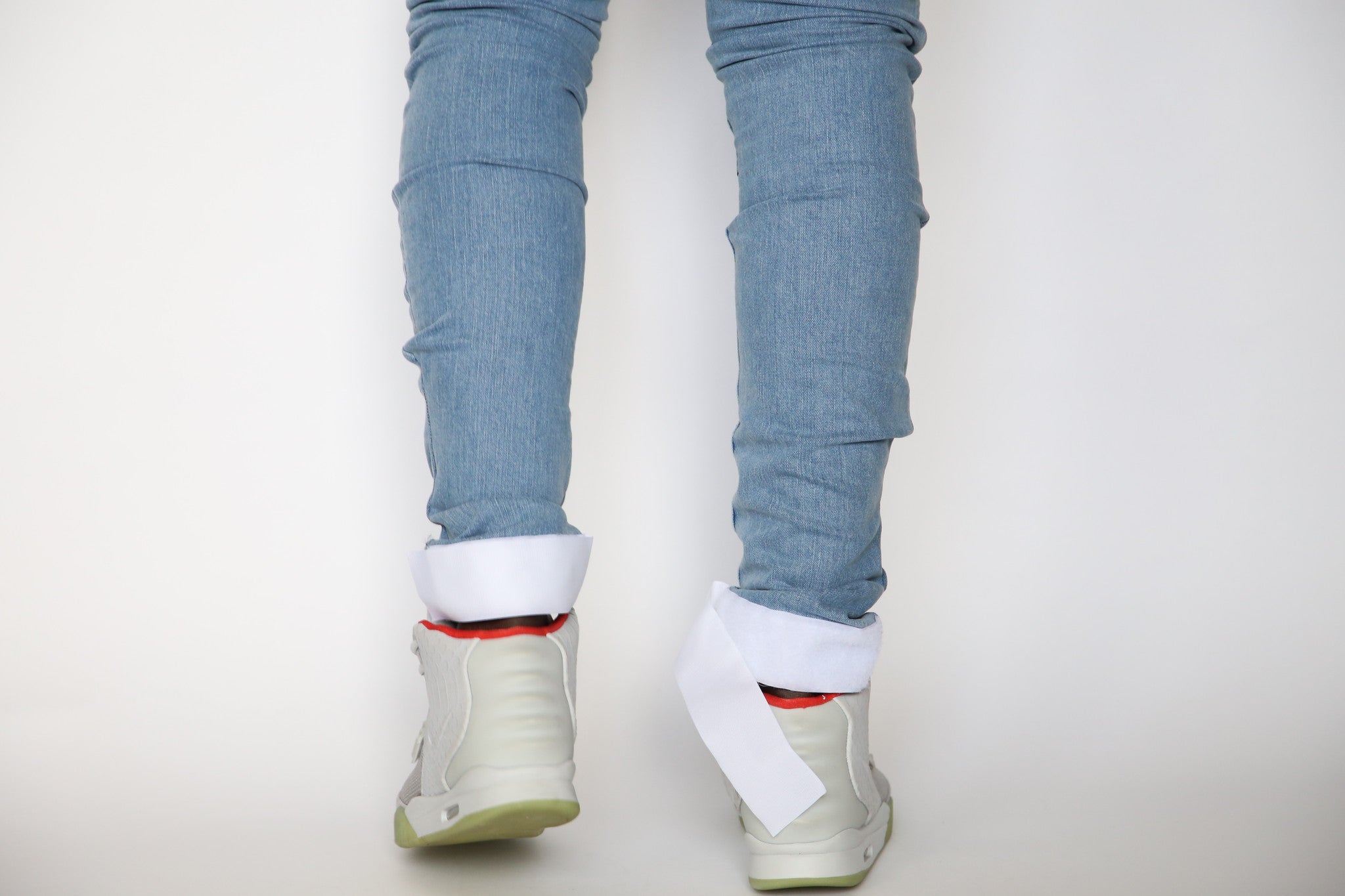 Slim Fit Auto-Taper Biker Jeans (Light Wash)