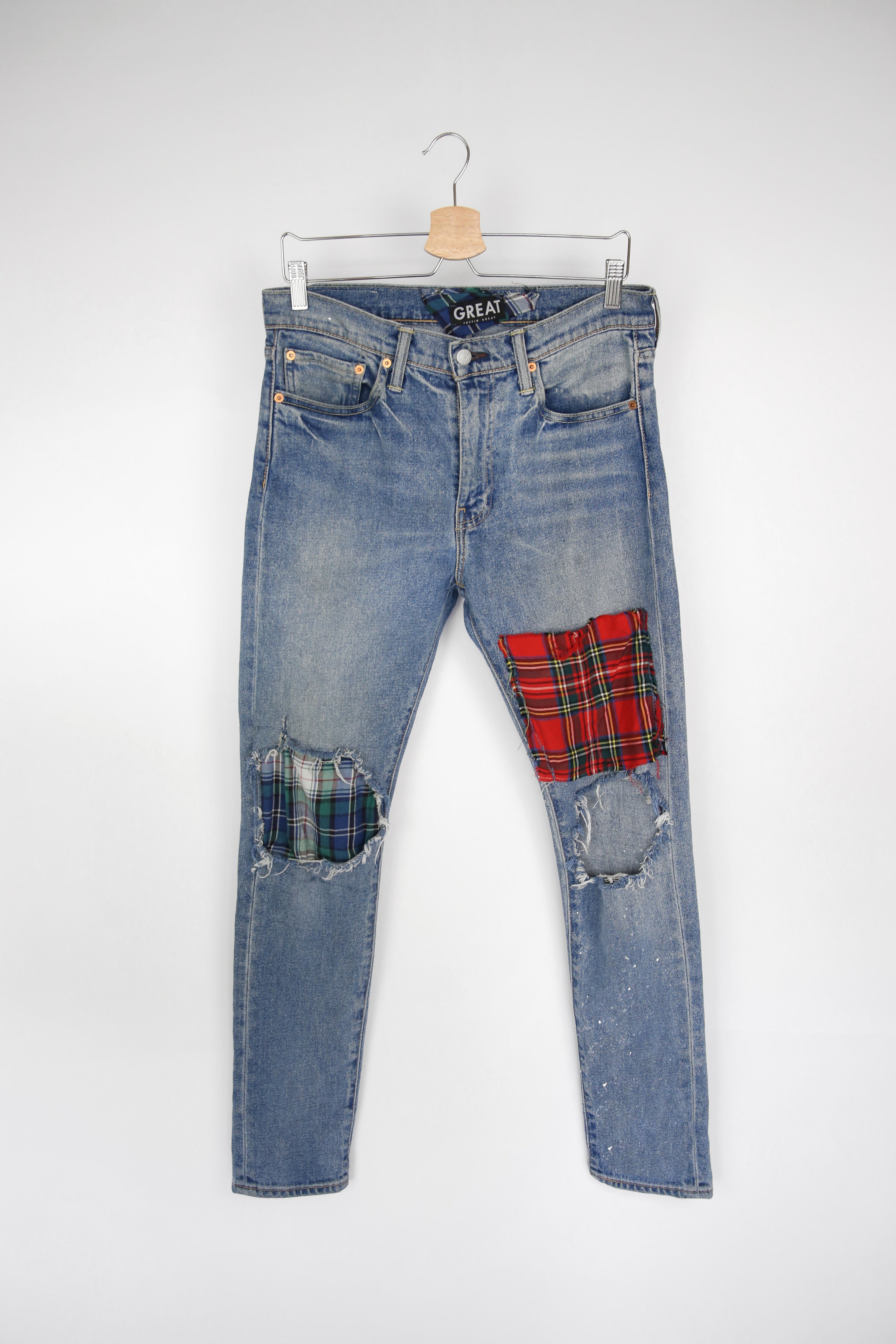 Plaid Patch Jean