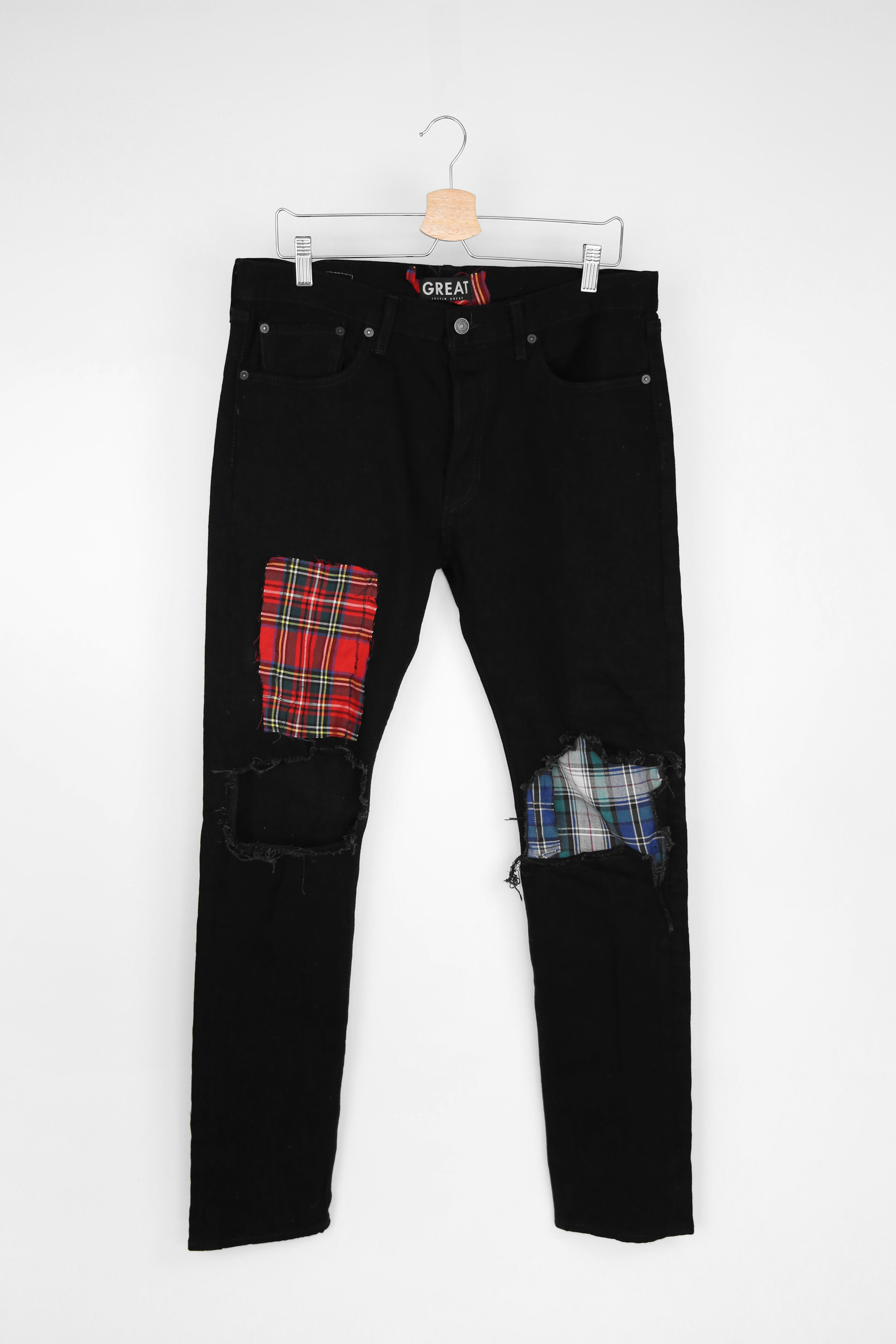 Plaid Patch Jean