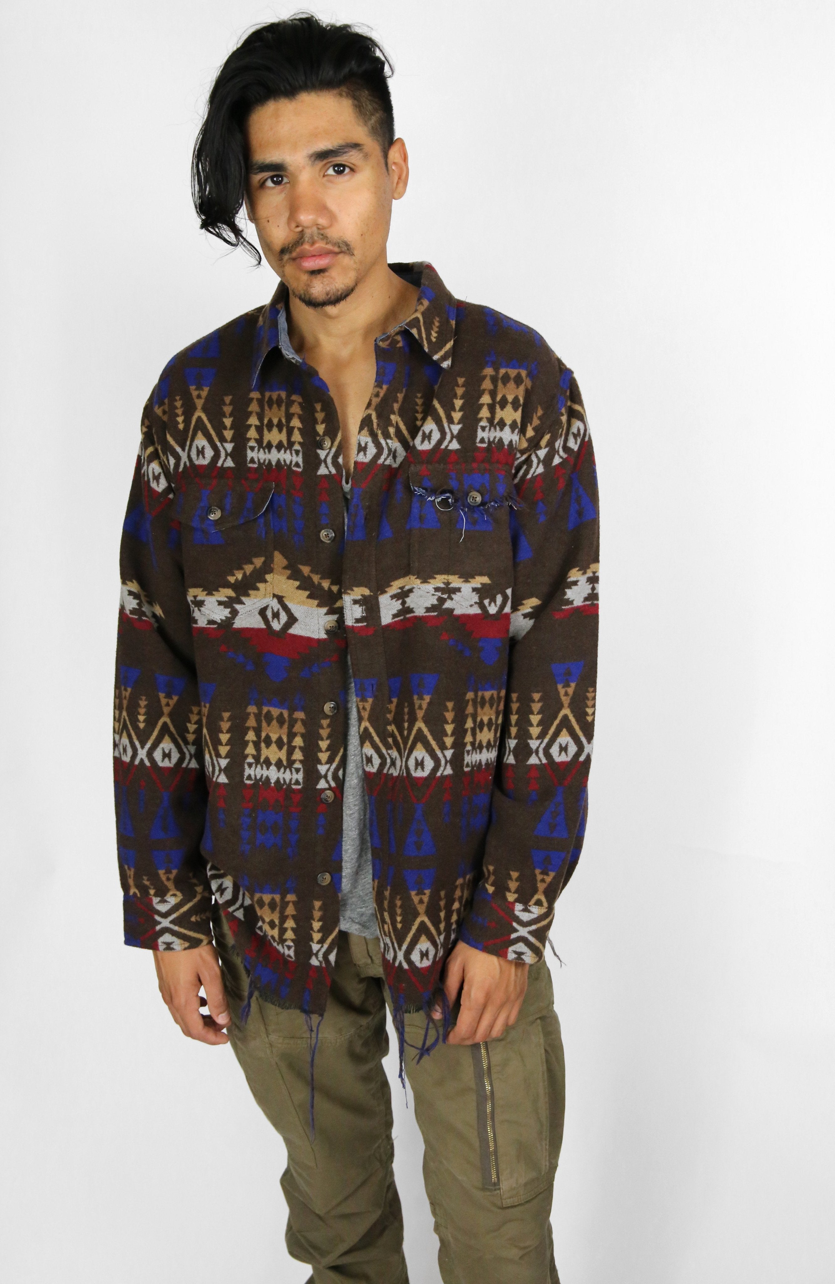 Southwestern Overshirt - Brown