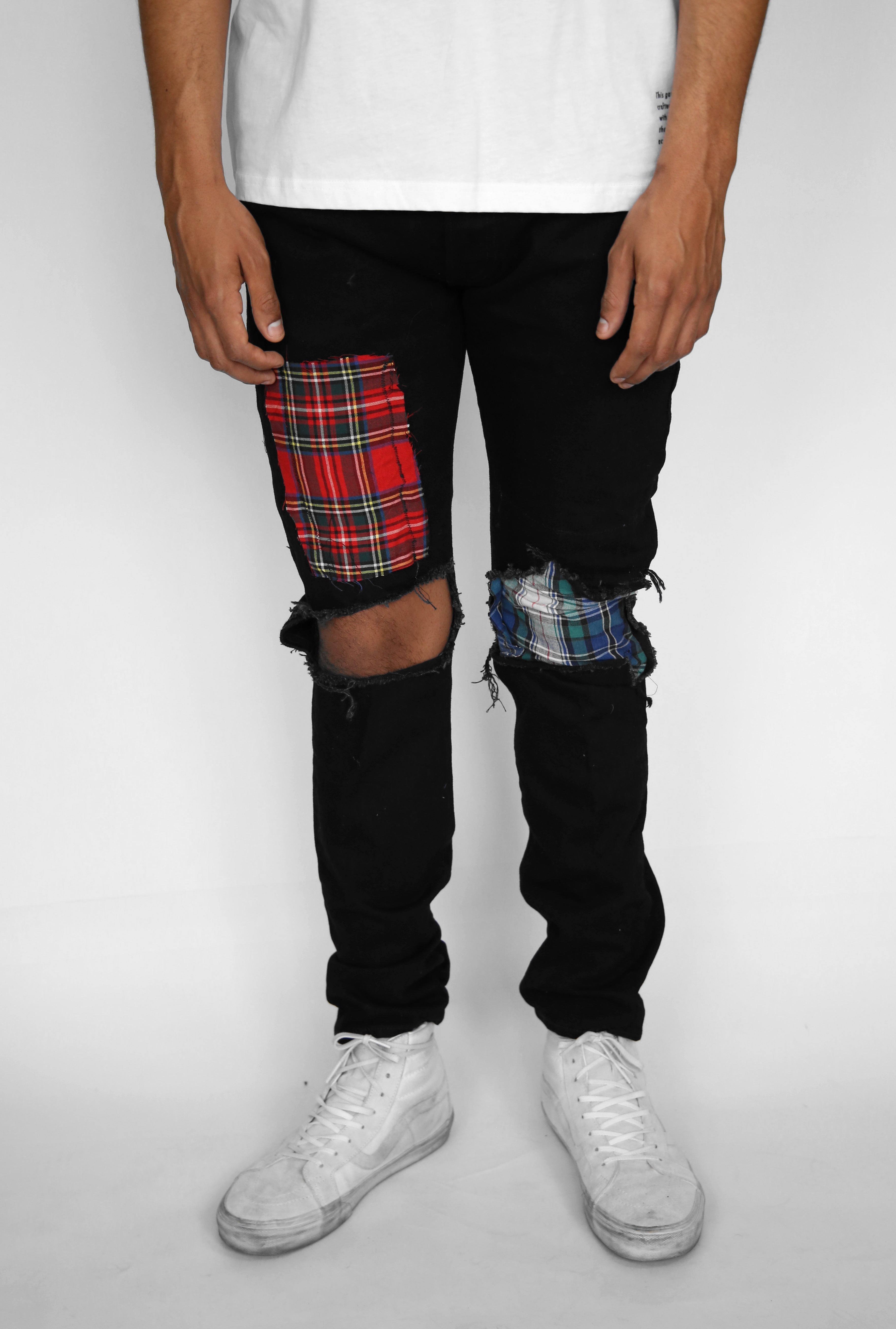 Plaid Patch Jean