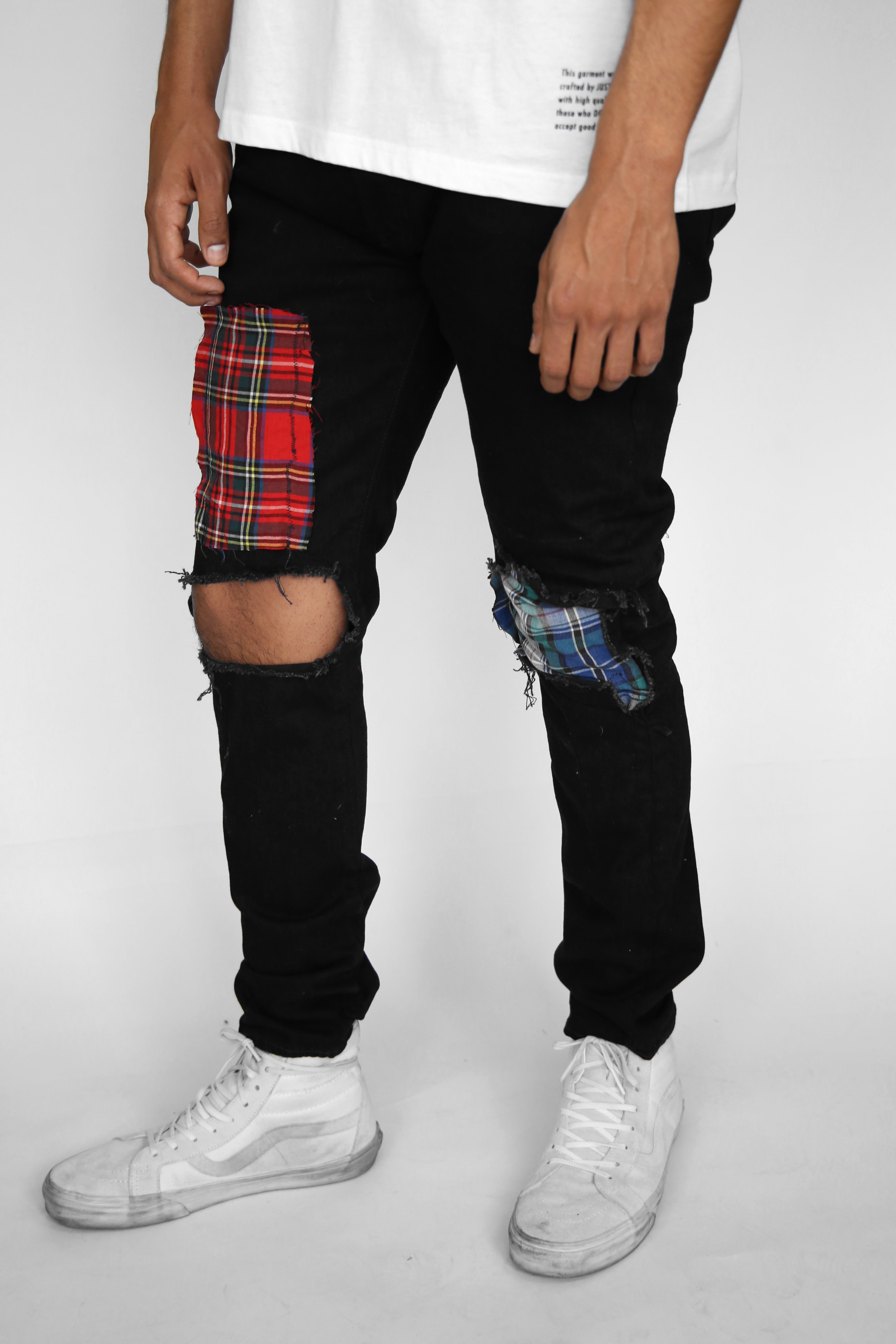 Plaid Patch Jean
