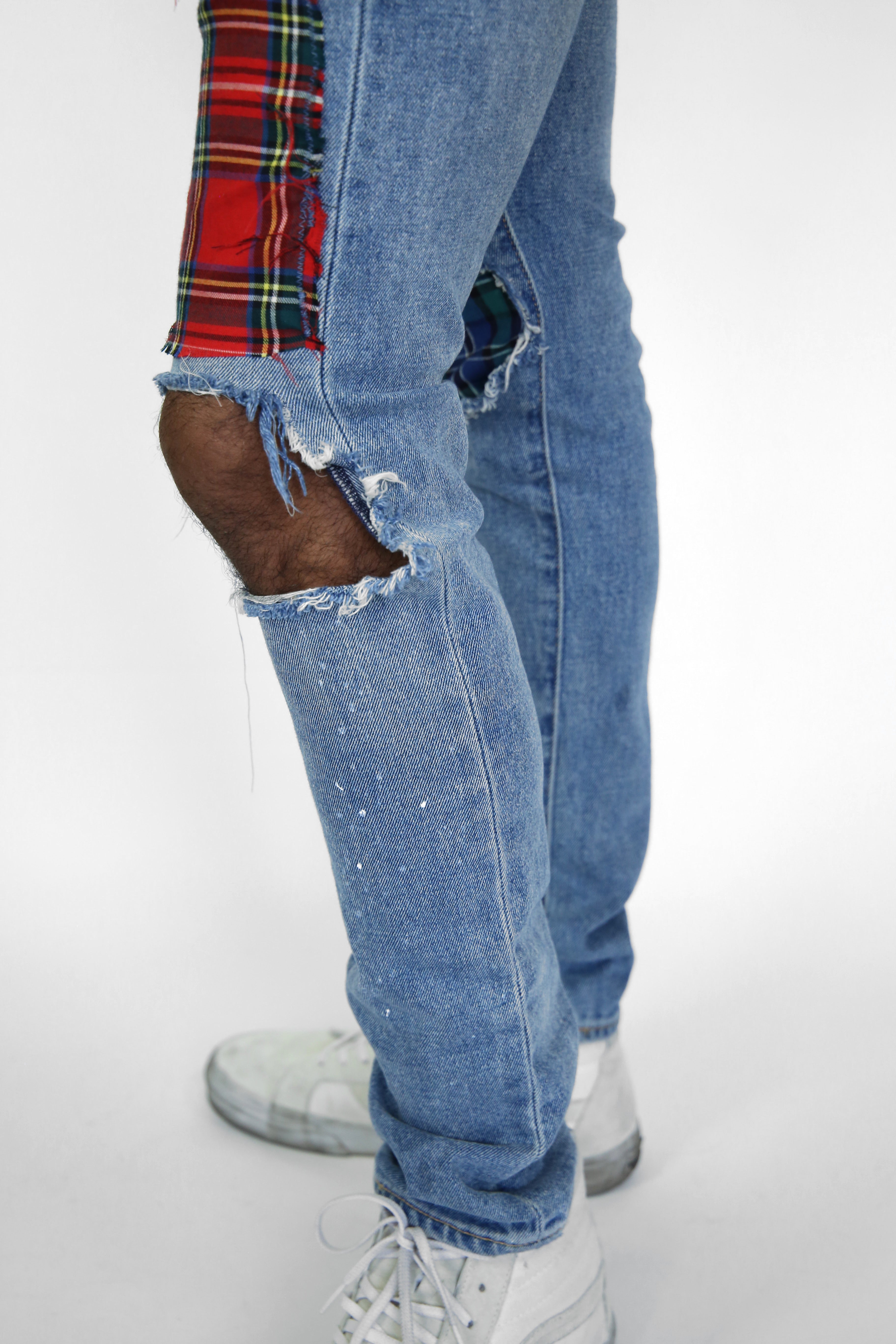 Plaid Patch Jean