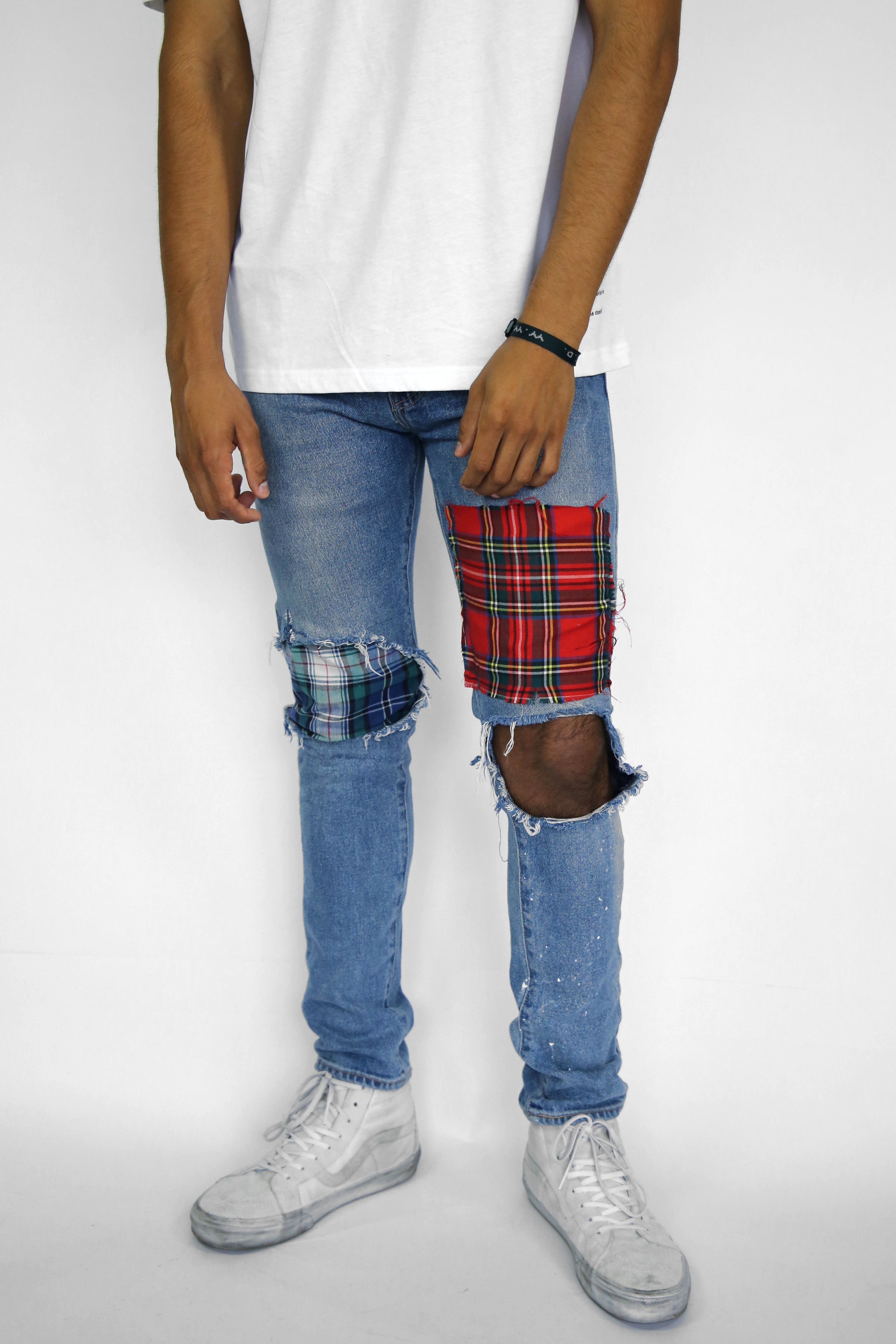 Plaid Patch Jean