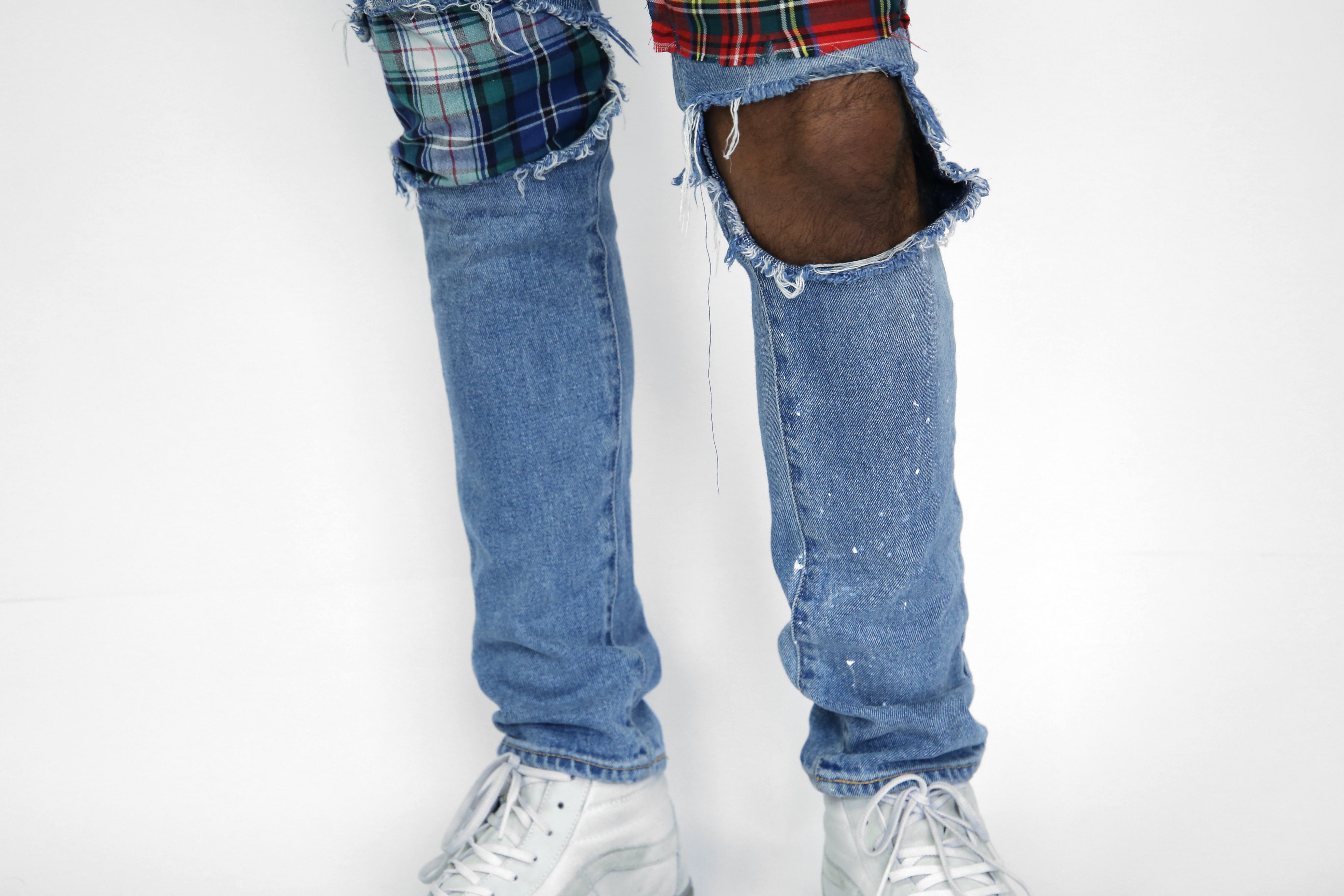 Plaid Patch Jean