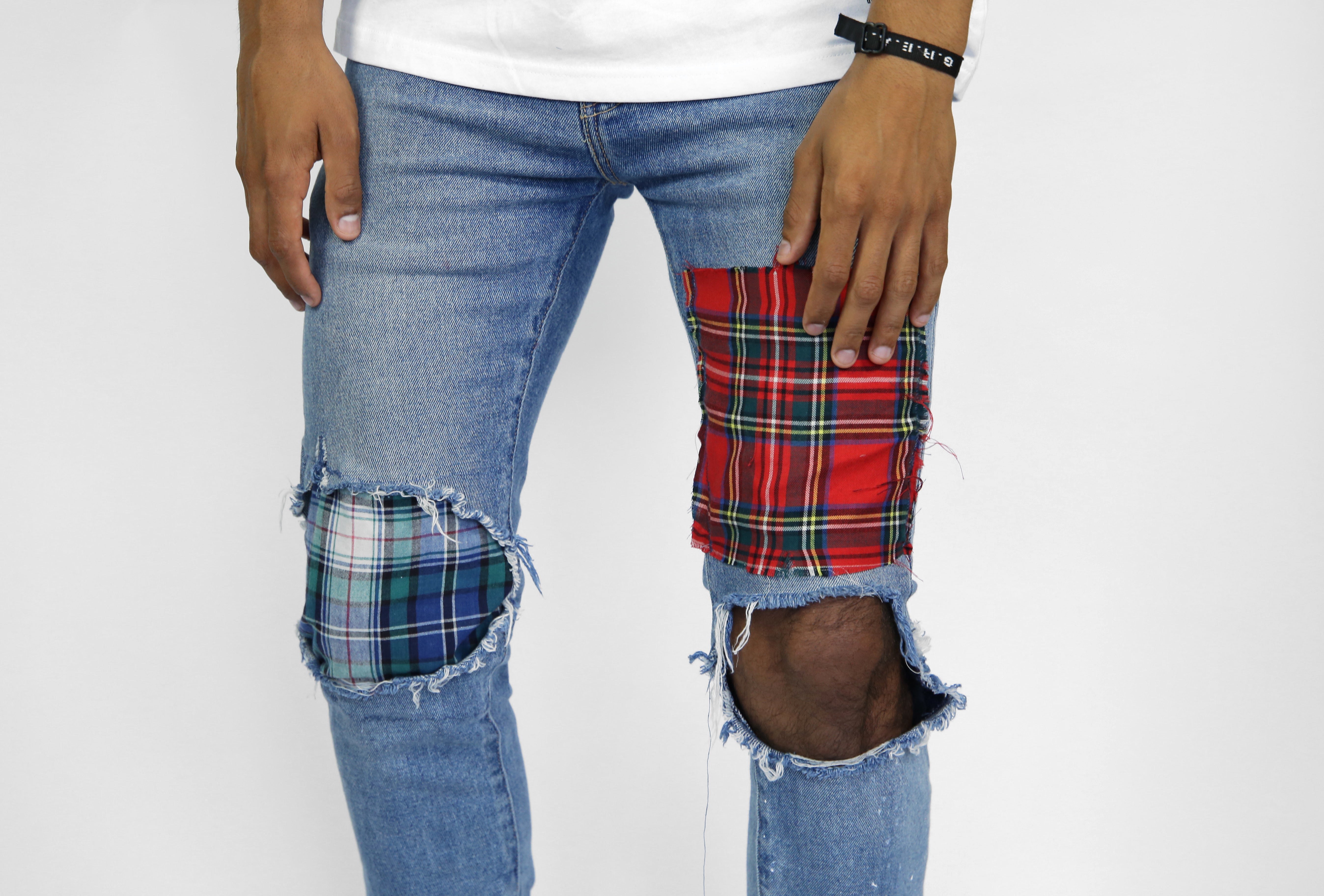 Plaid Patch Jean