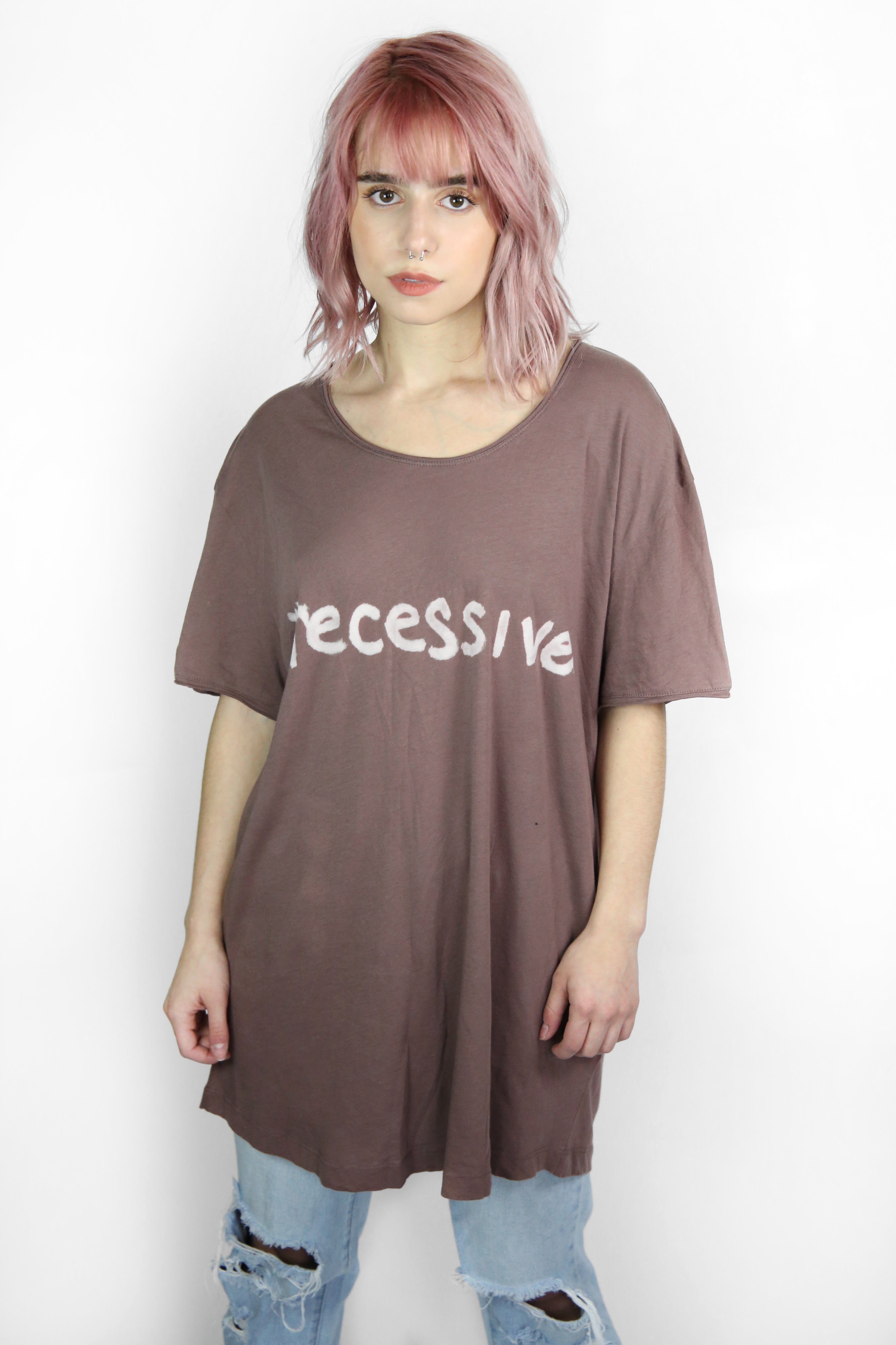 rrecessive Bleached Logo Tee