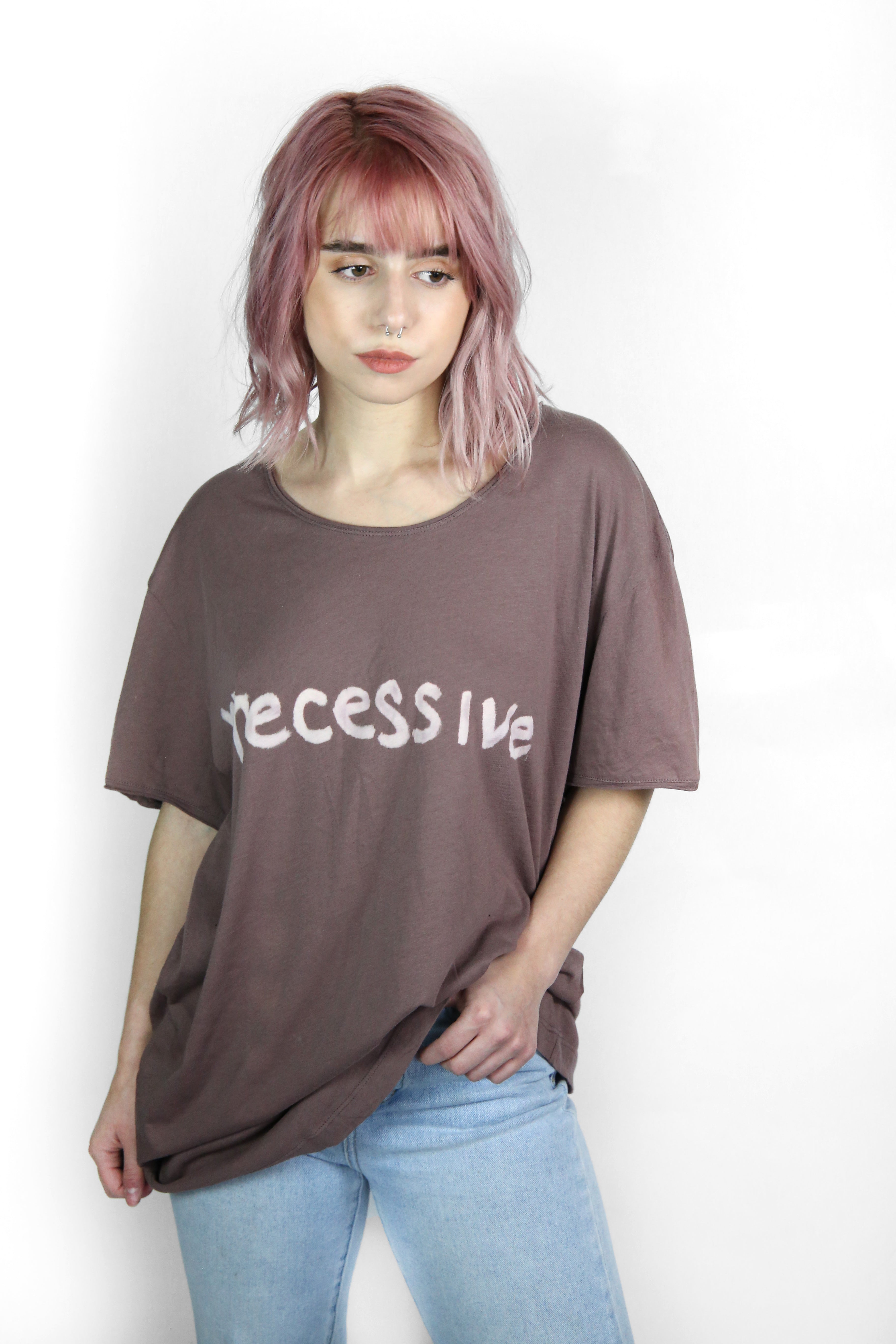 rrecessive Bleached Logo Tee