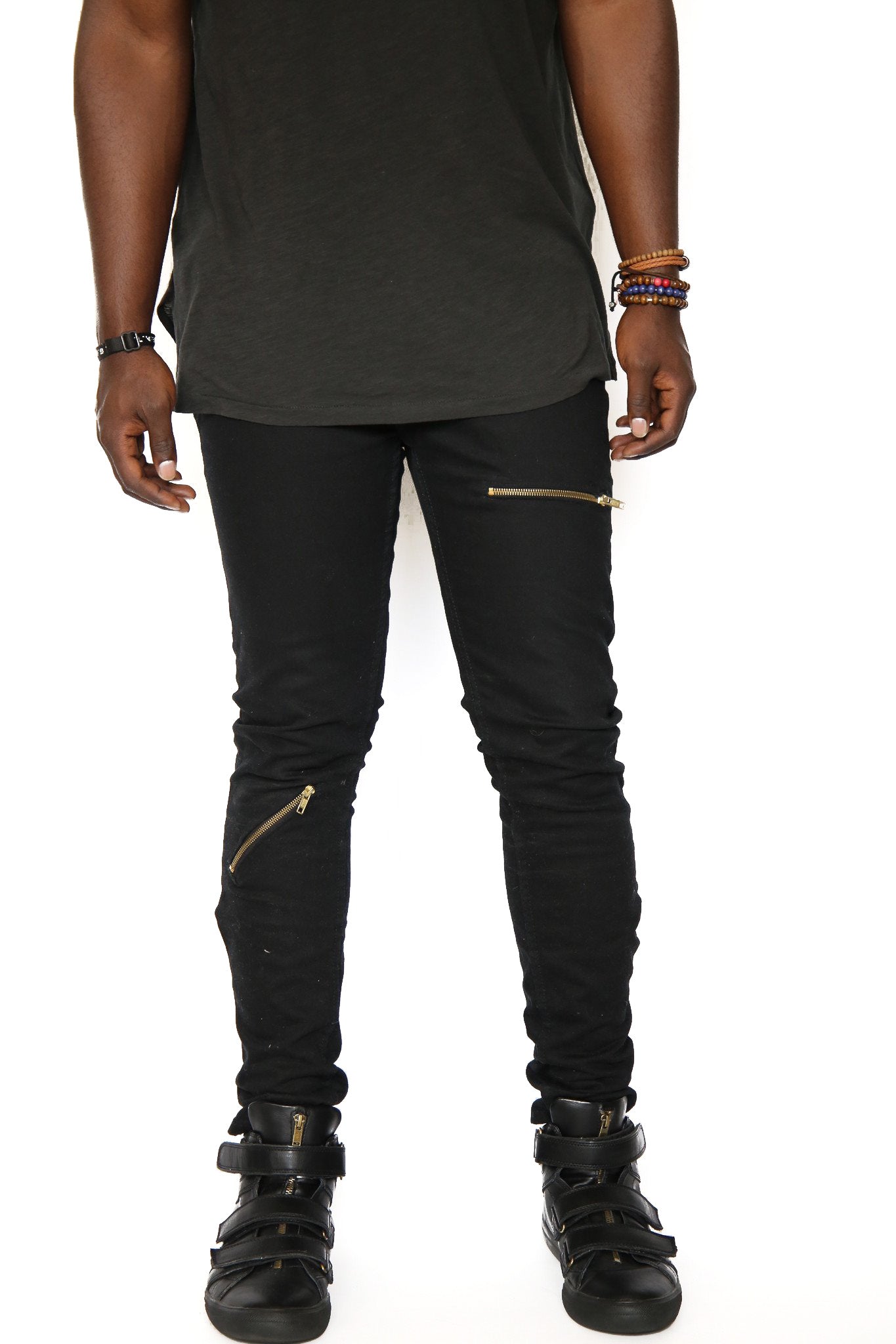 Slim Fit Zipper Jeans