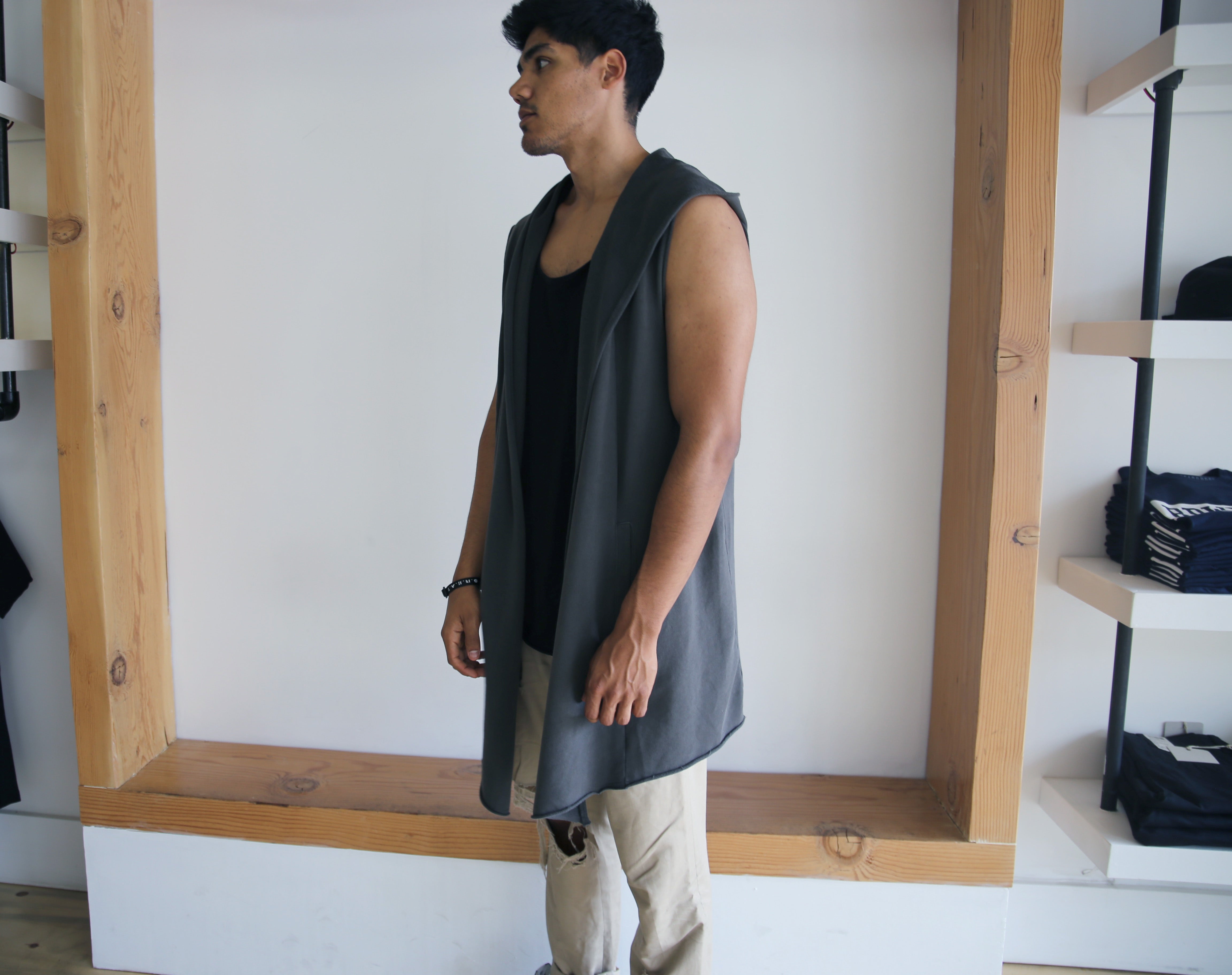 Hooded 3/4 Vest