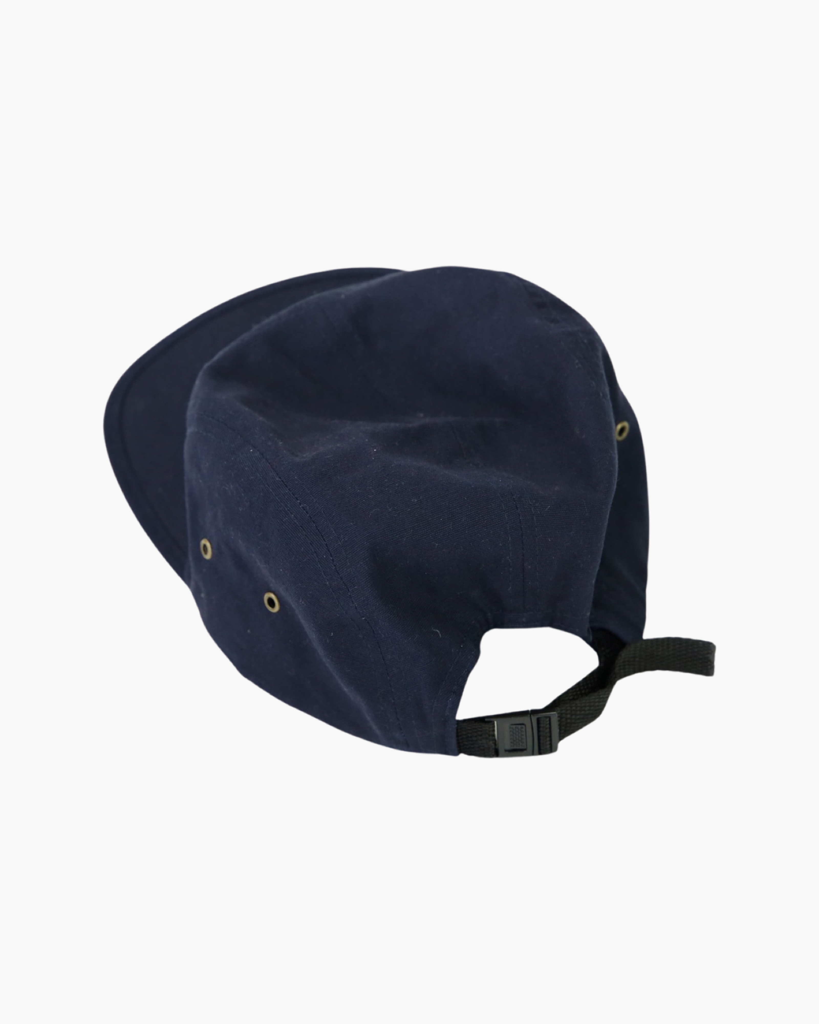 Canvas Five Panel Strapback Hat - Navy