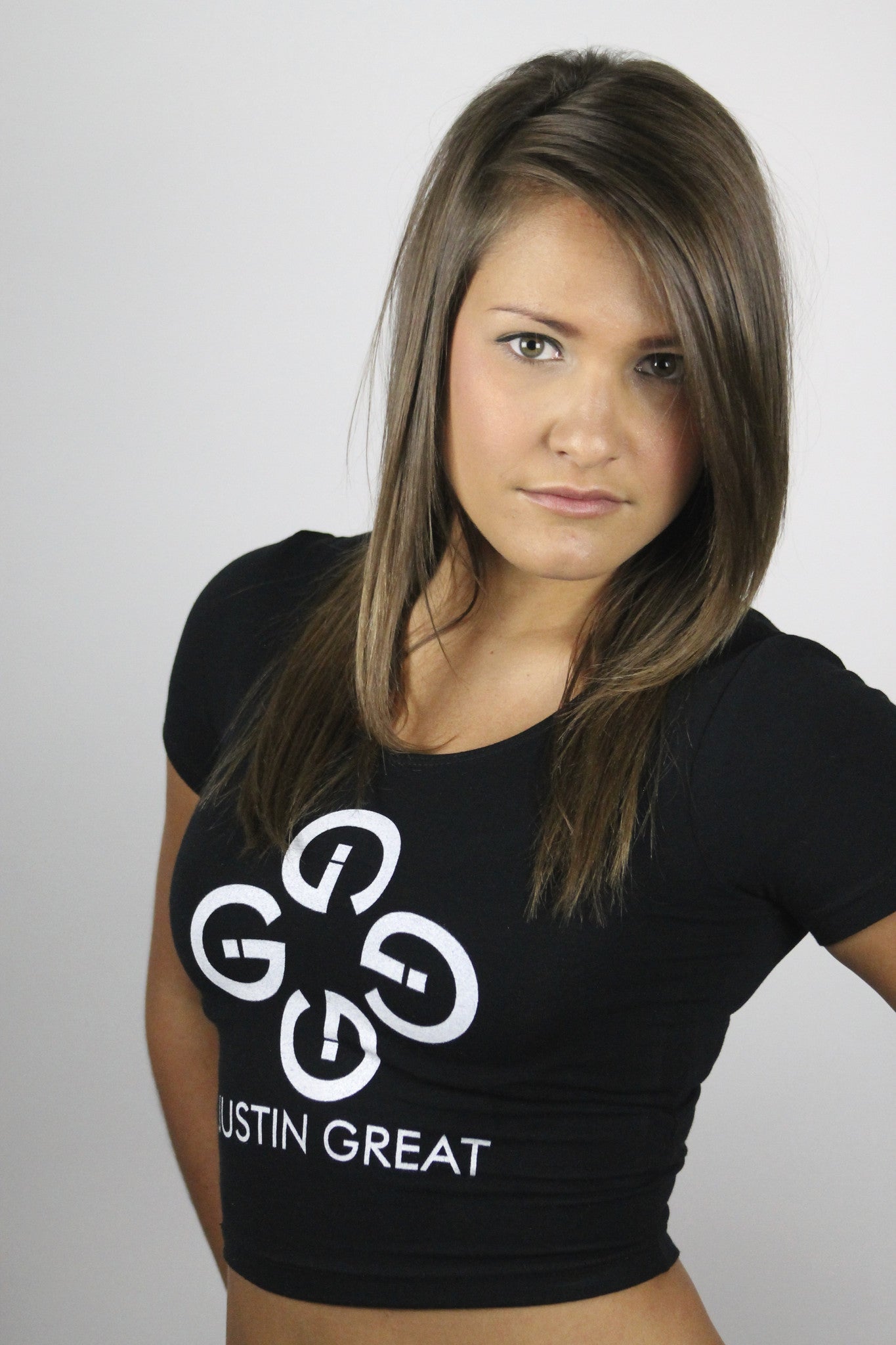 Justin Great Logo Scoop Crop