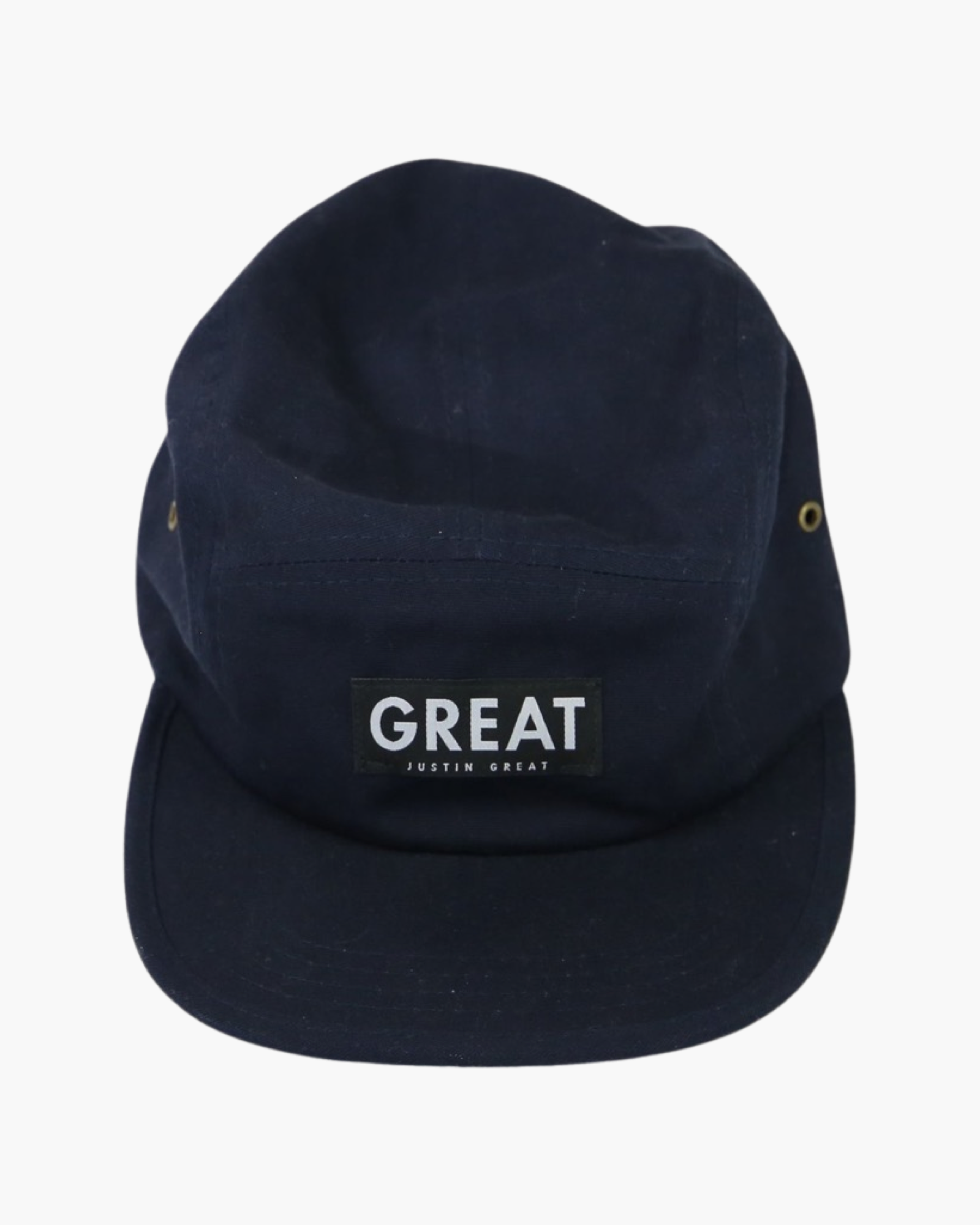 Canvas Five Panel Strapback Hat - Navy
