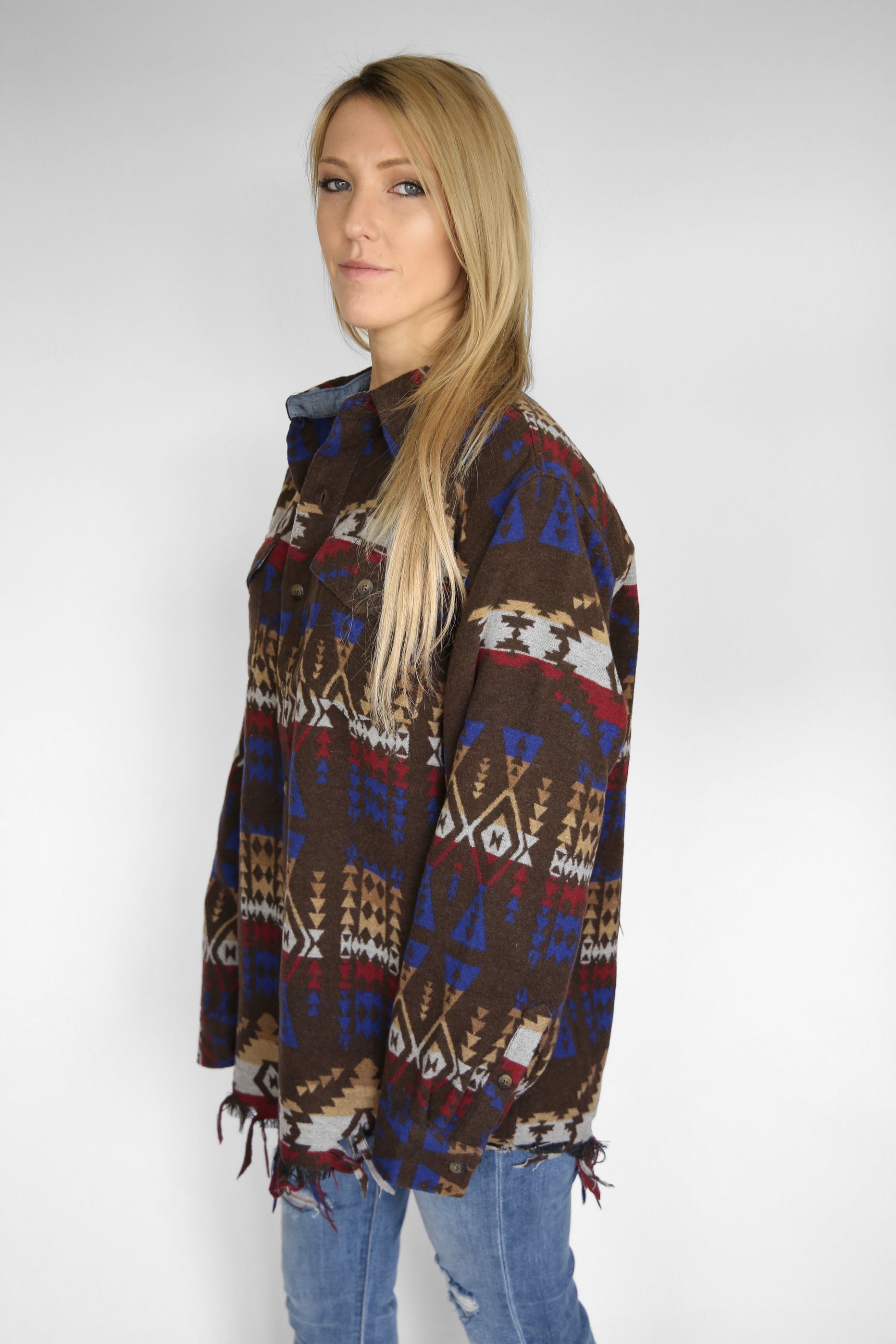 Southwestern Overshirt - Brown