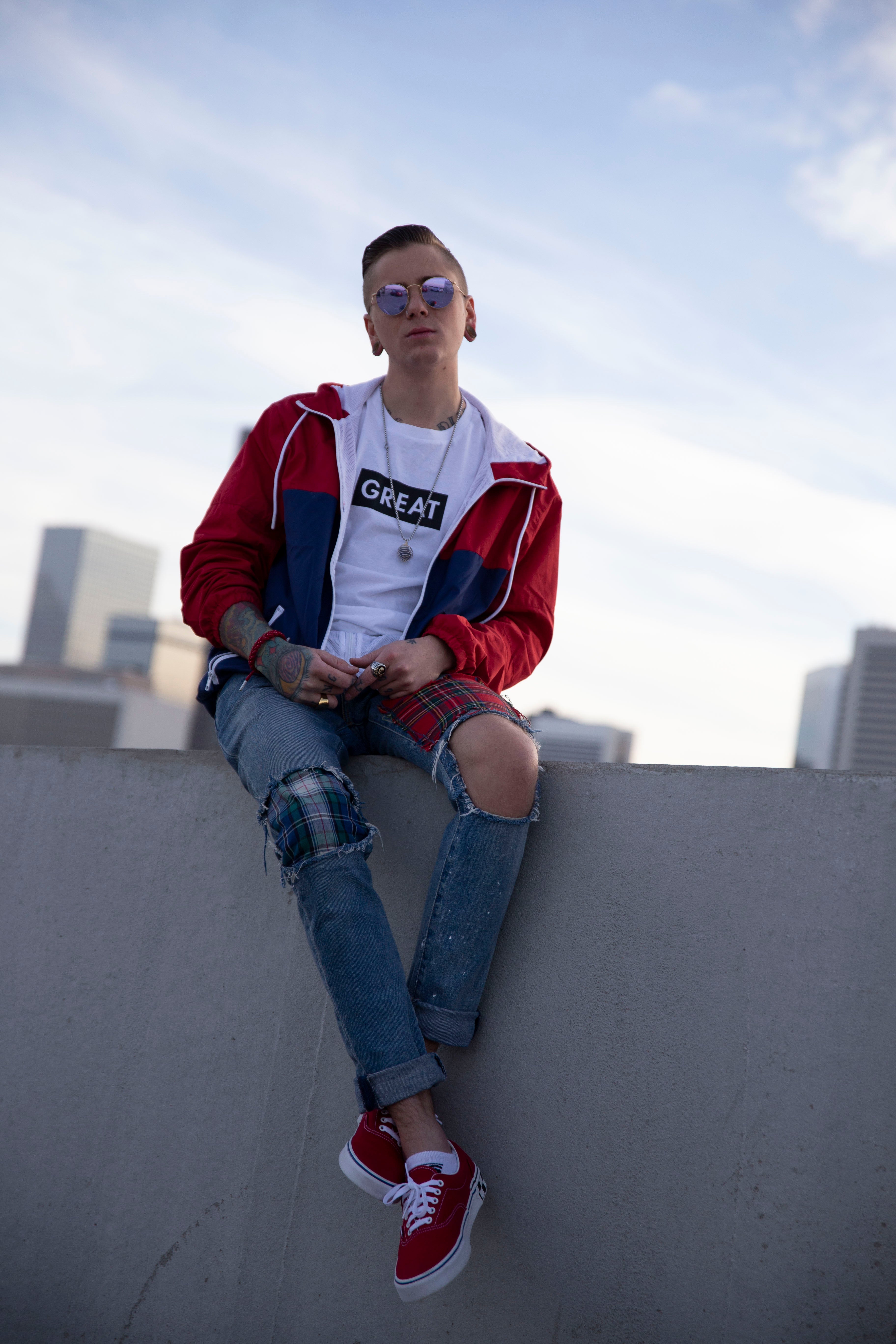 Plaid Patch Jean