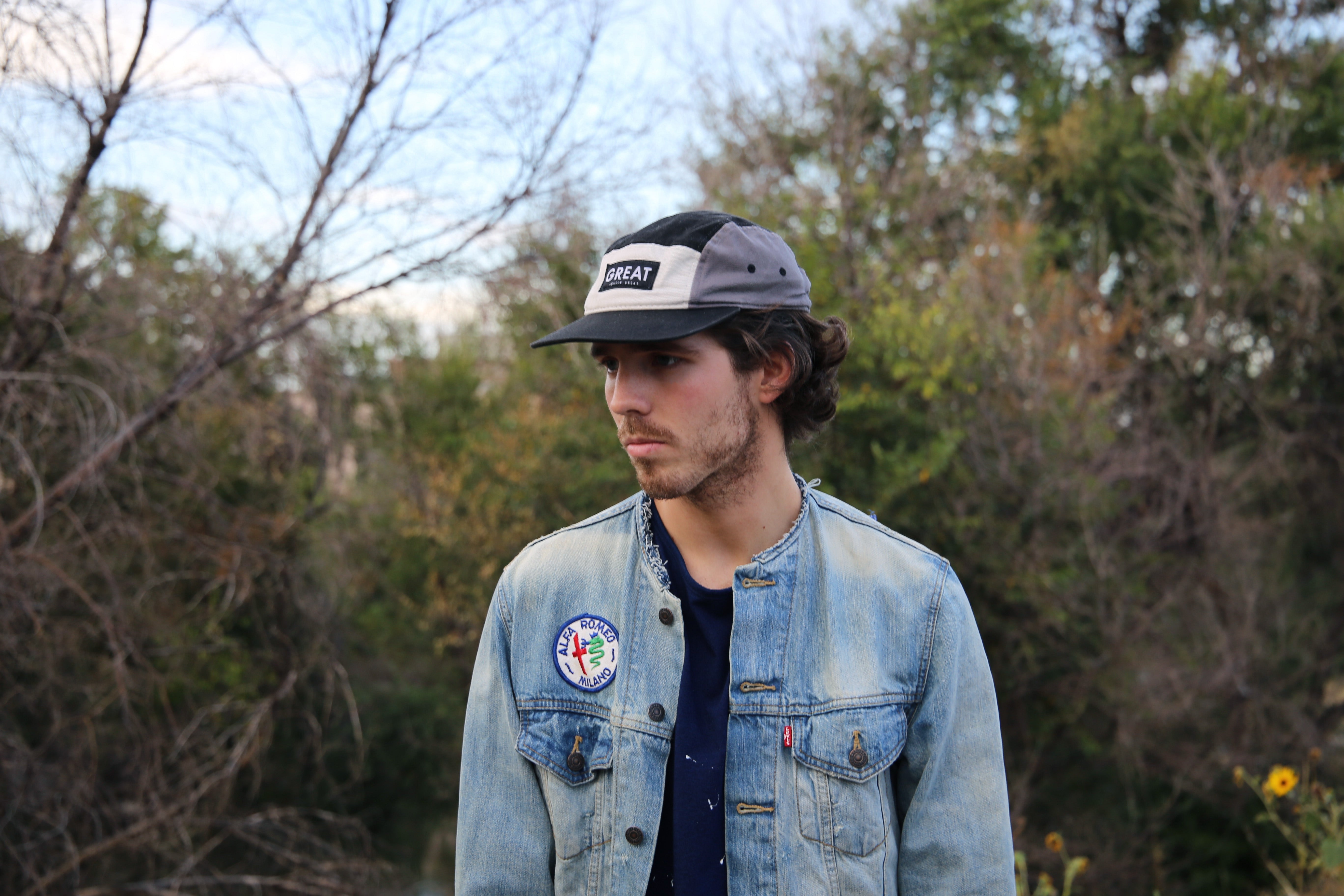 Canvas Five Panel Strapback Hat - Tri Color