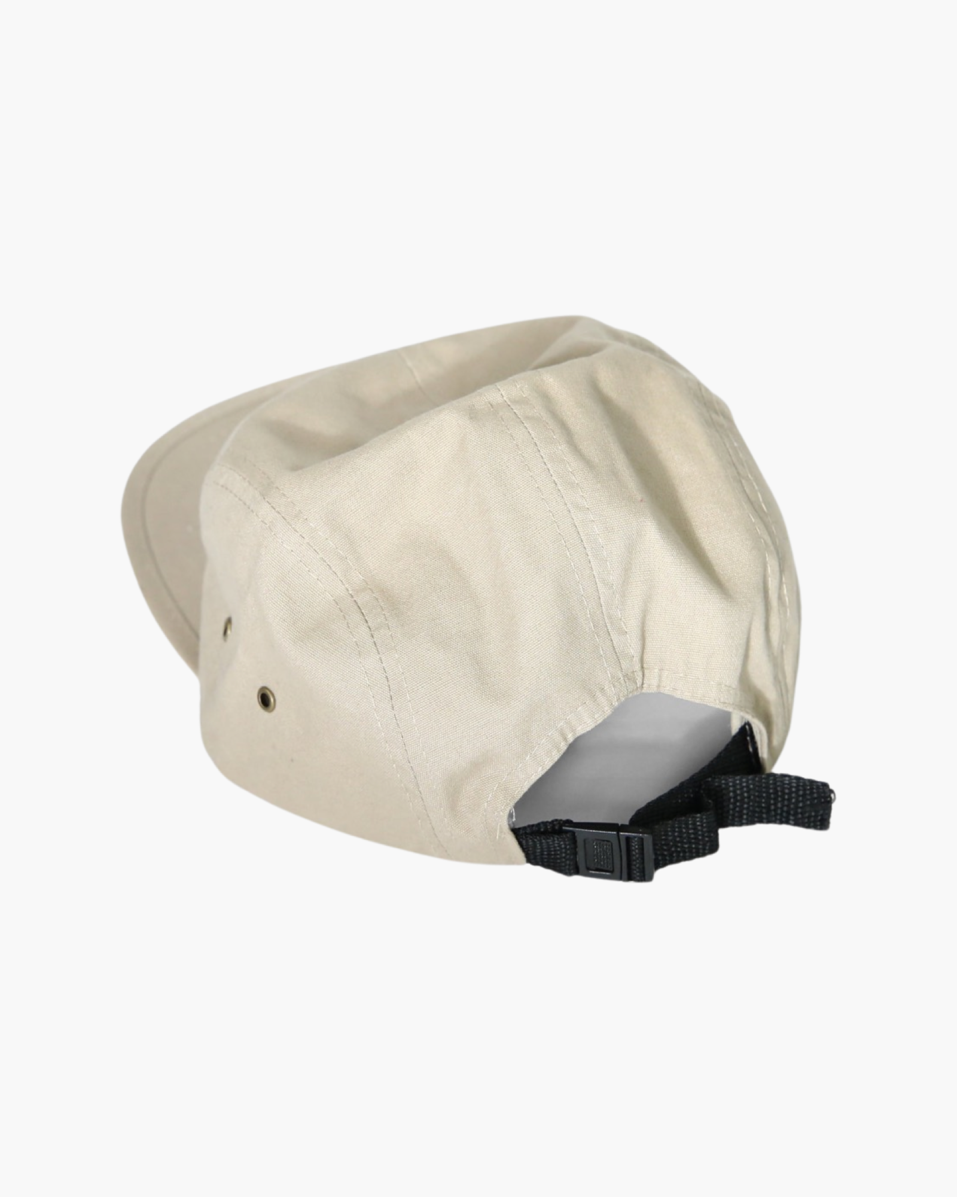 Canvas Five Panel Strapback Hat - Khaki