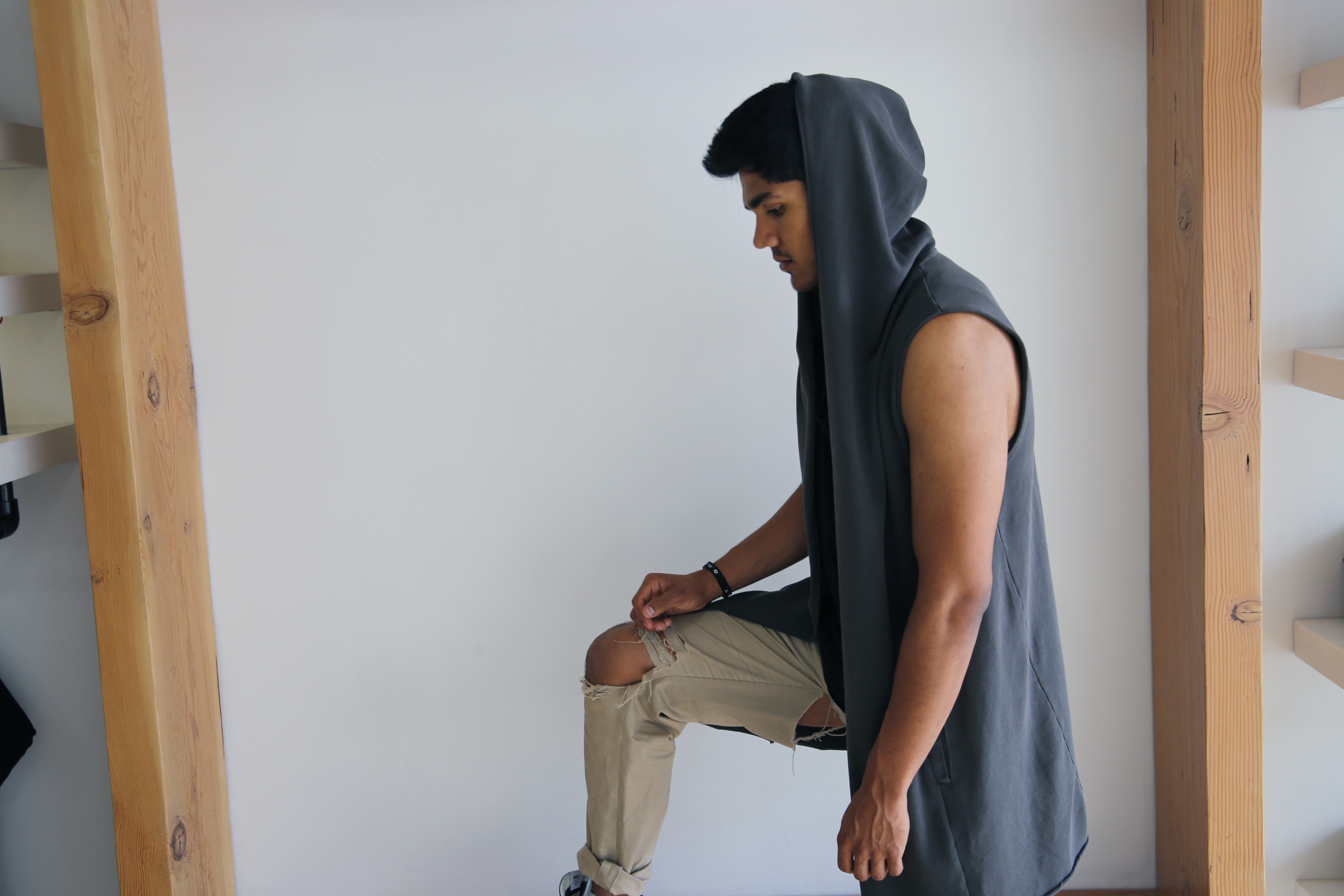 Hooded 3/4 Vest