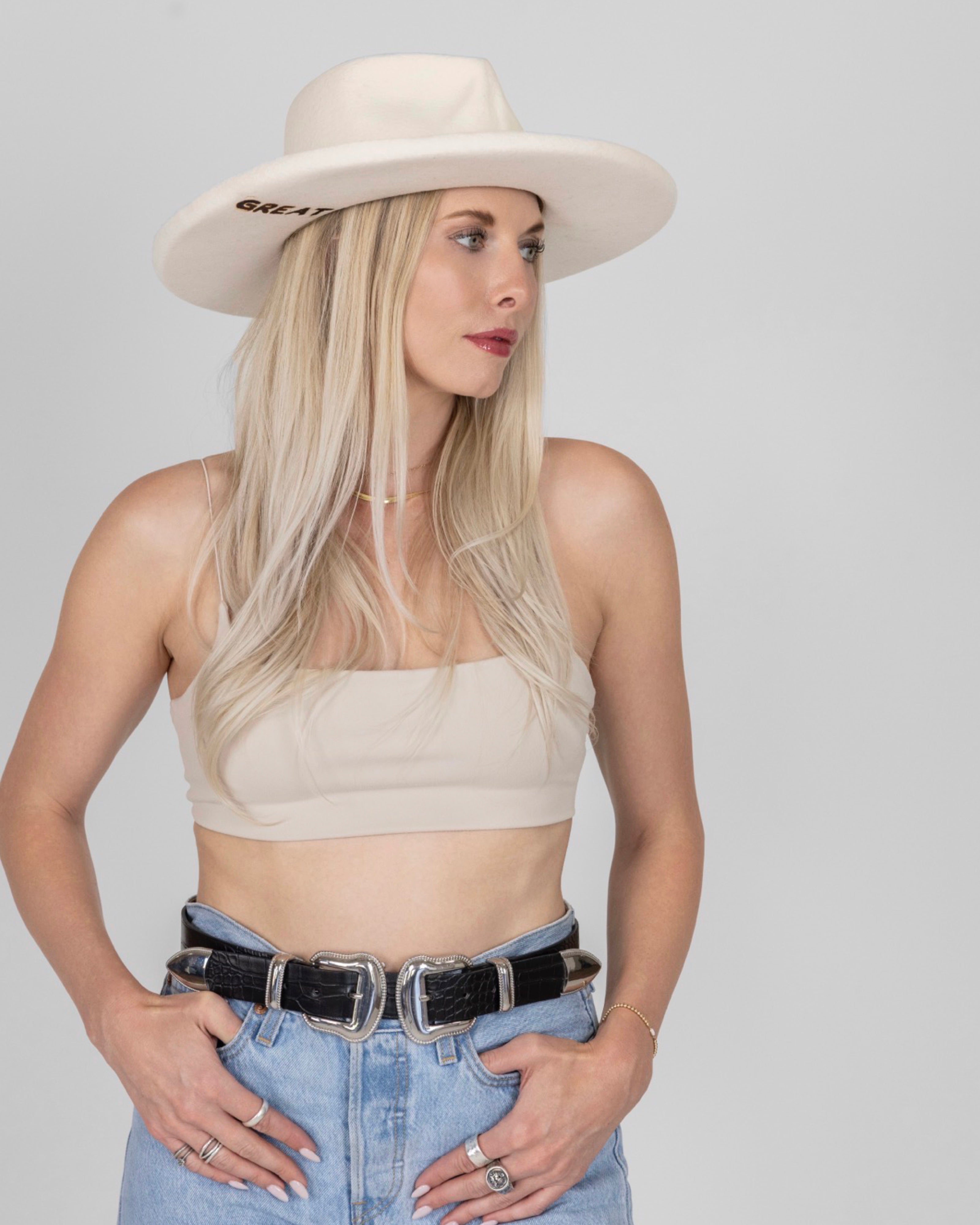 Pecos Pencil Brim Hat - Off White