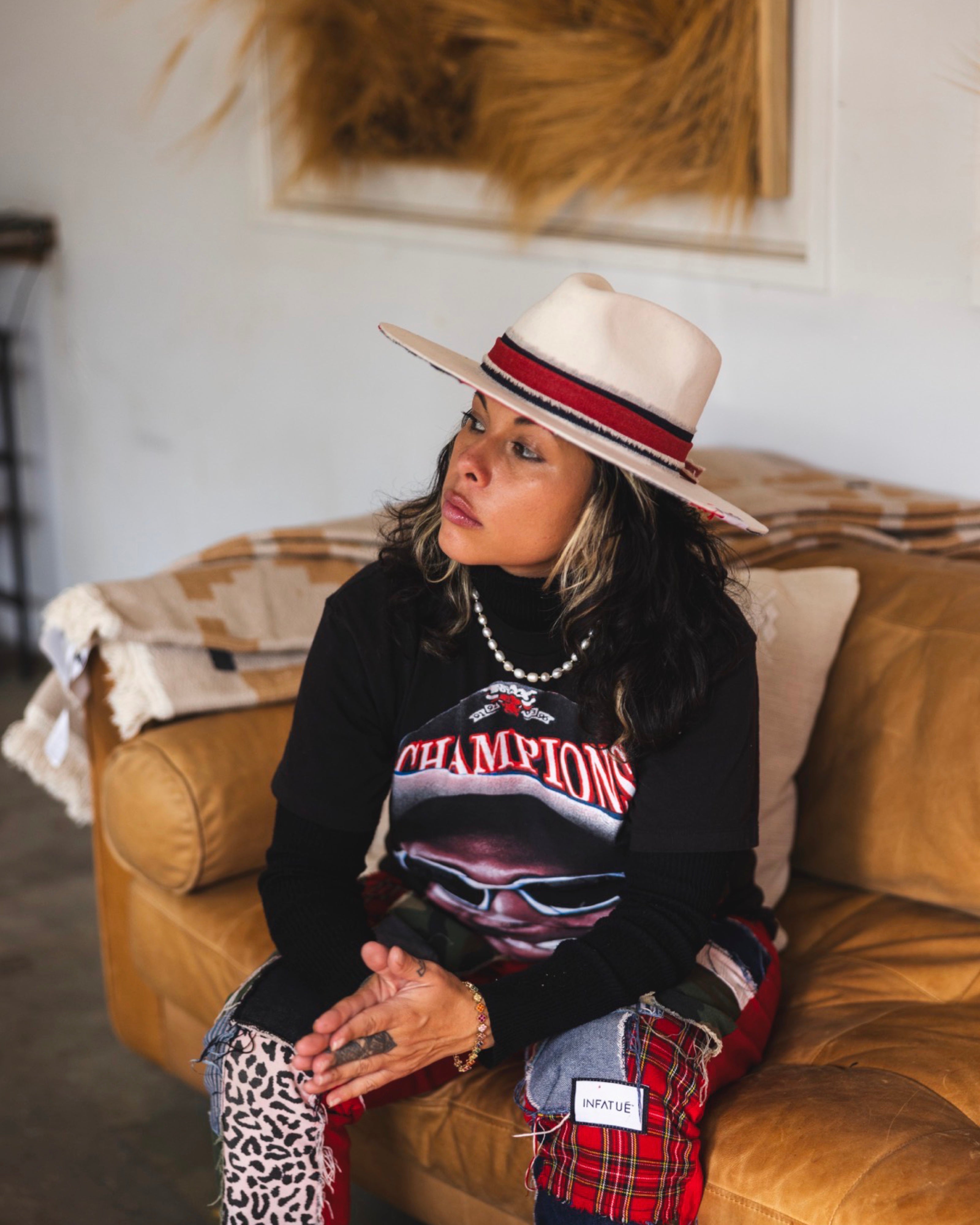 GREAT x Infatué by Fresh Sam Patchwork Rancher Hat - Ivory