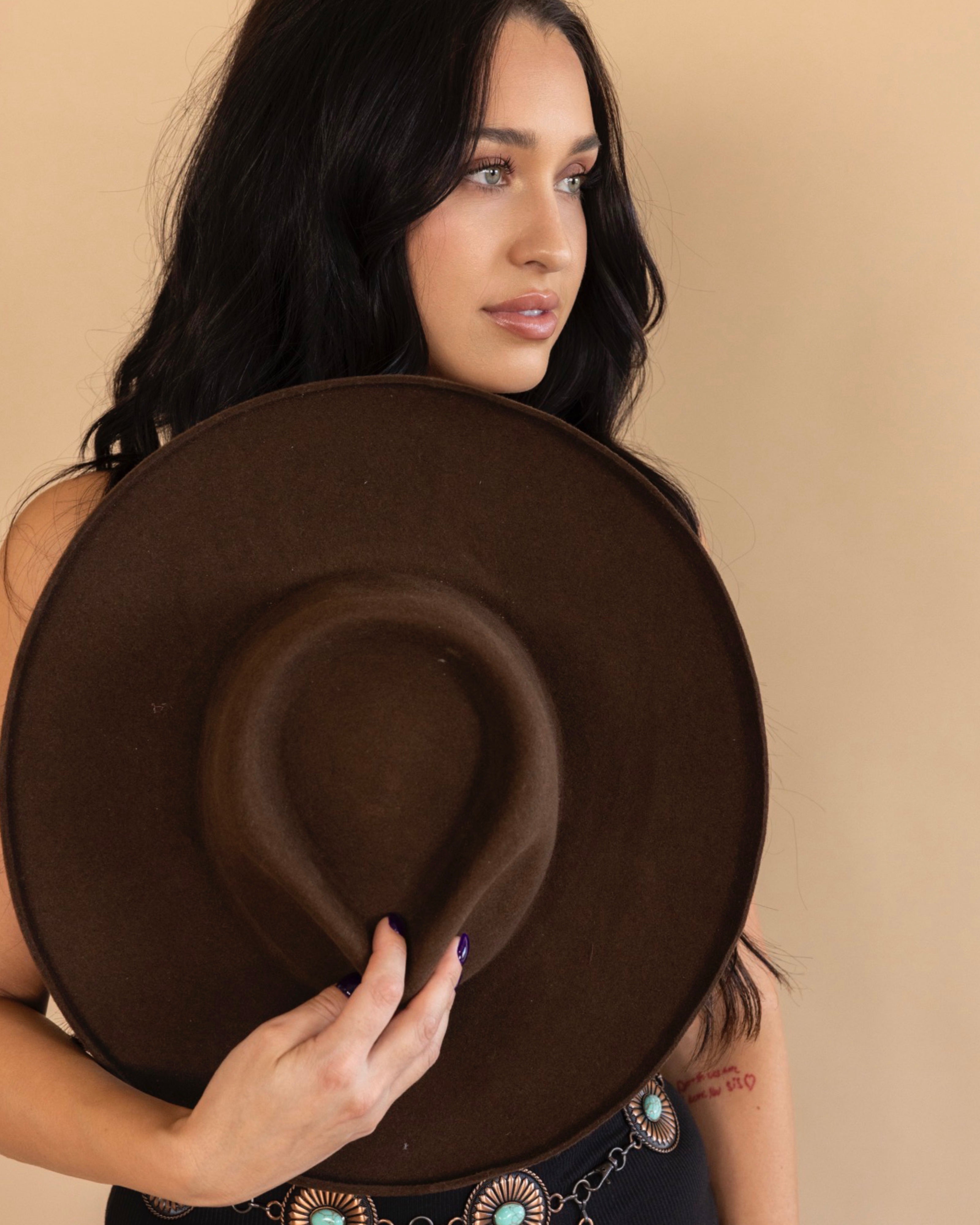 Pecos Pencil Brim Hat - Chocolate