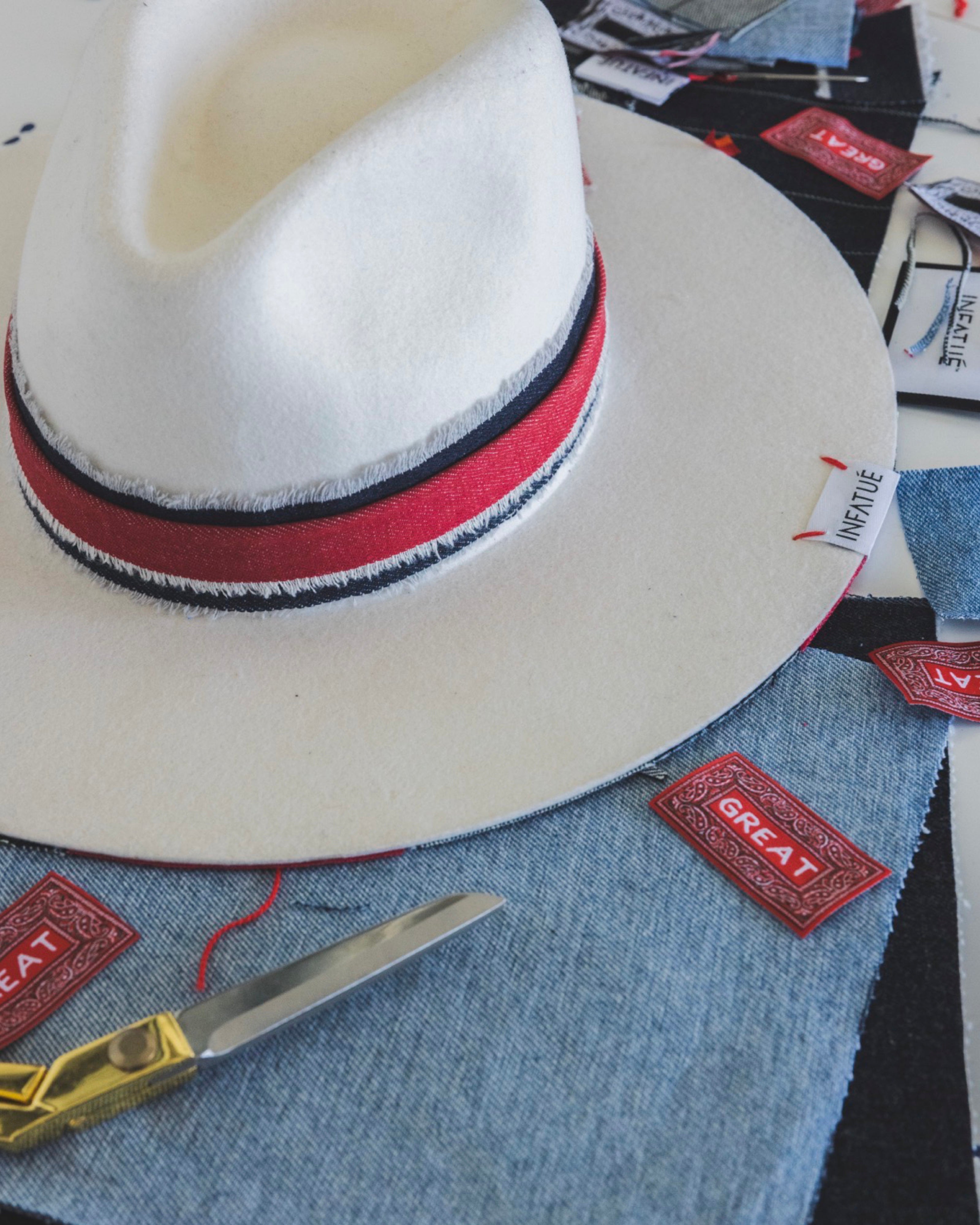 GREAT x Infatué by Fresh Sam Patchwork Rancher Hat - Ivory