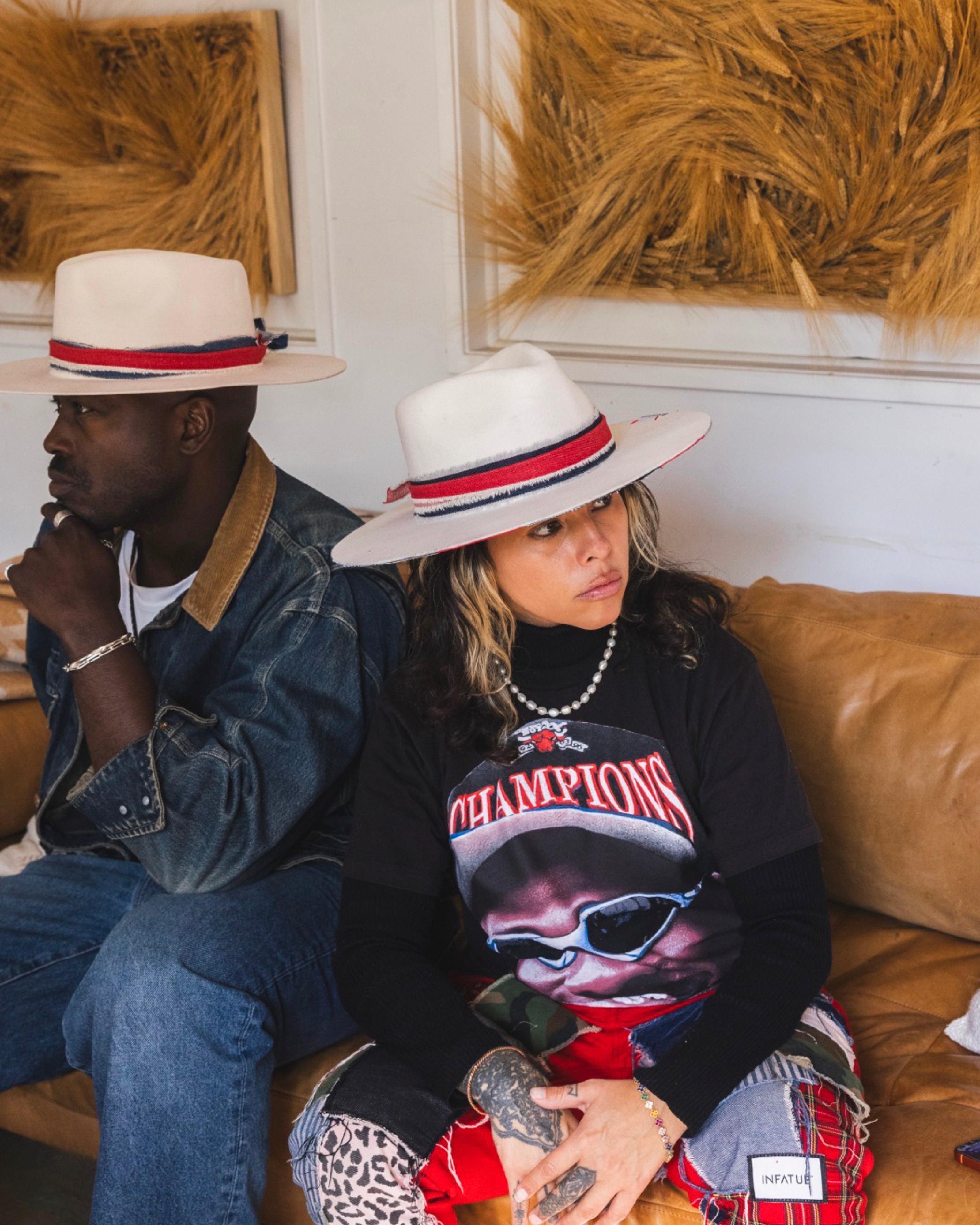 GREAT x Infatué by Fresh Sam Patchwork Rancher Hat - Ivory