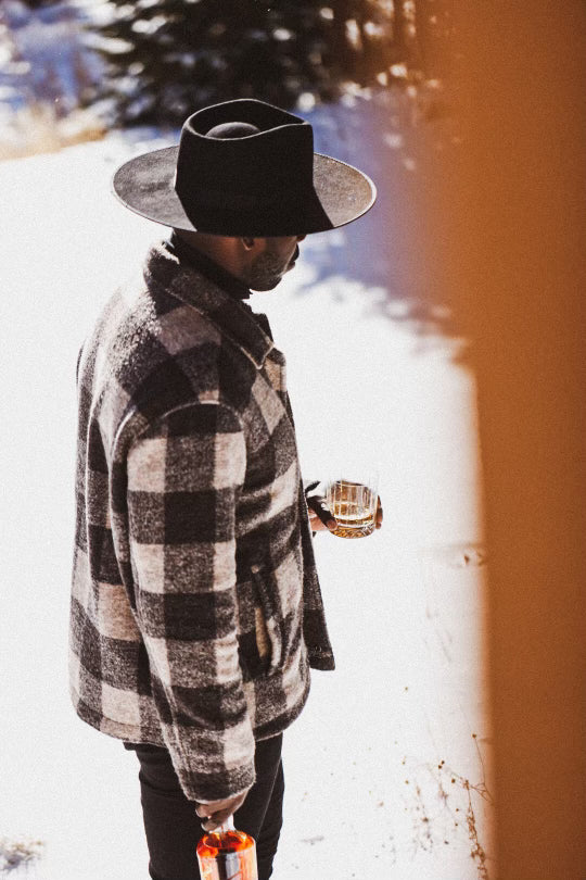 Ridge Wide Brim Rancher Hat - Soot Black