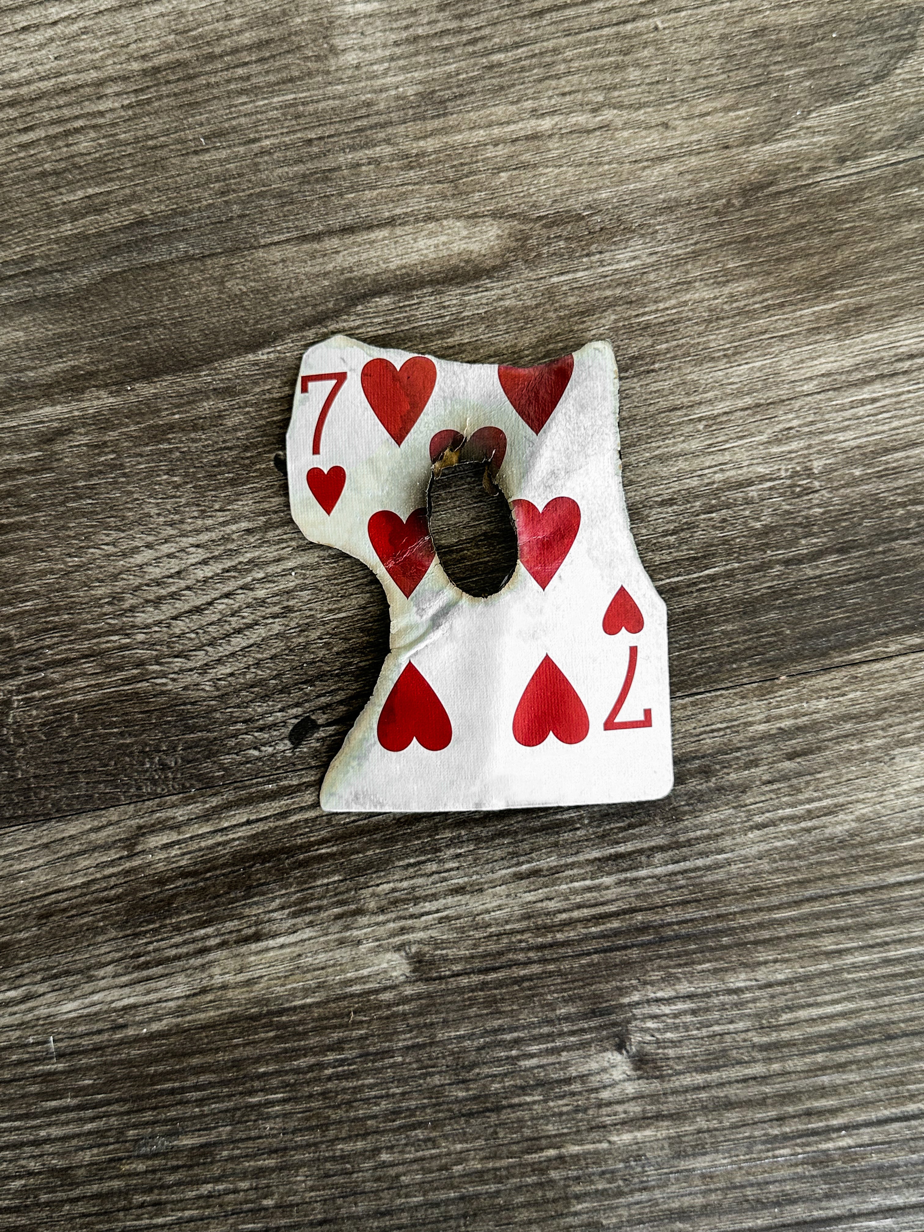 Burned Playing Card Hat Accessory